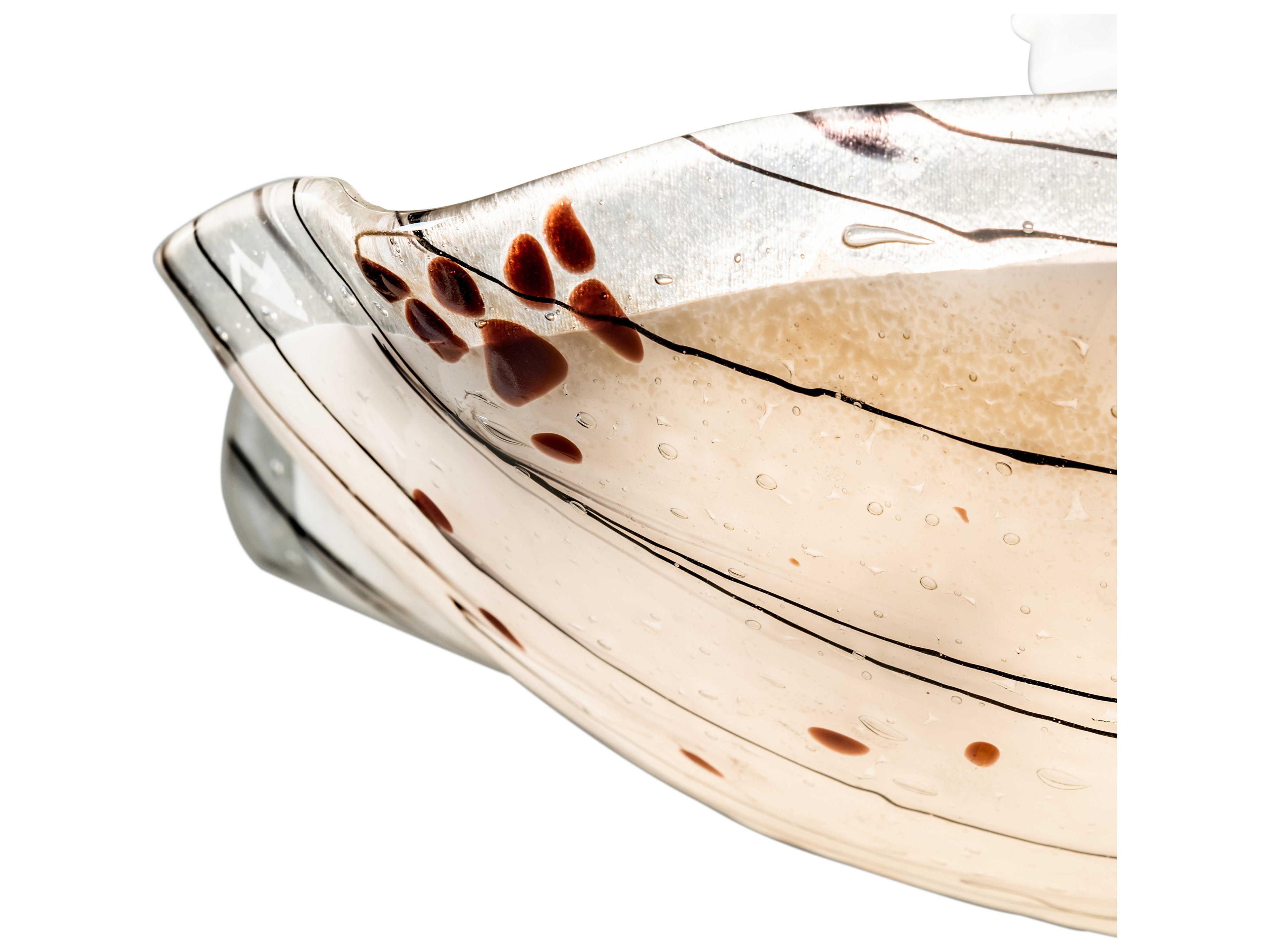 Meyda Metro Fusion 3-Light Nickel Glass Flush Mount