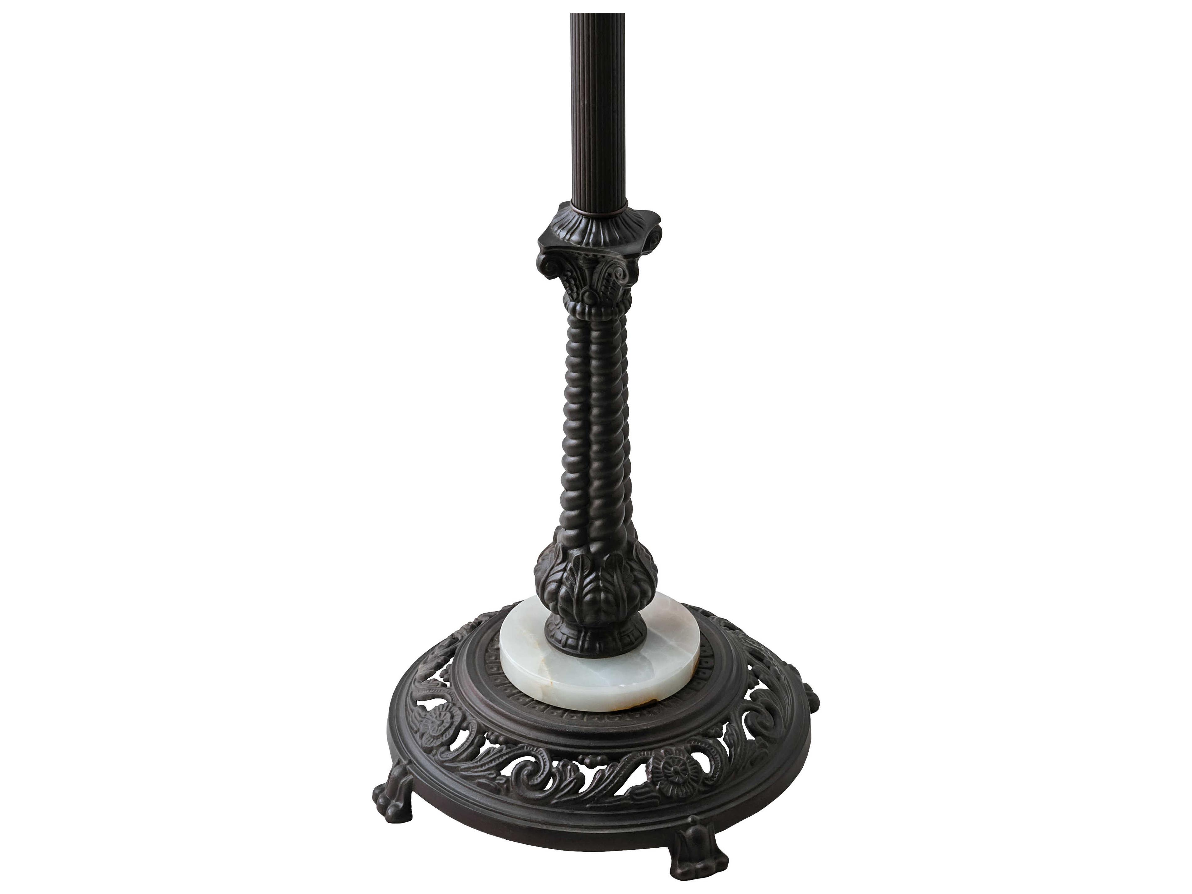 Meyda Tiffany Hanginghead Dragonfly Glass Mahogany Bronze Floor Lamp