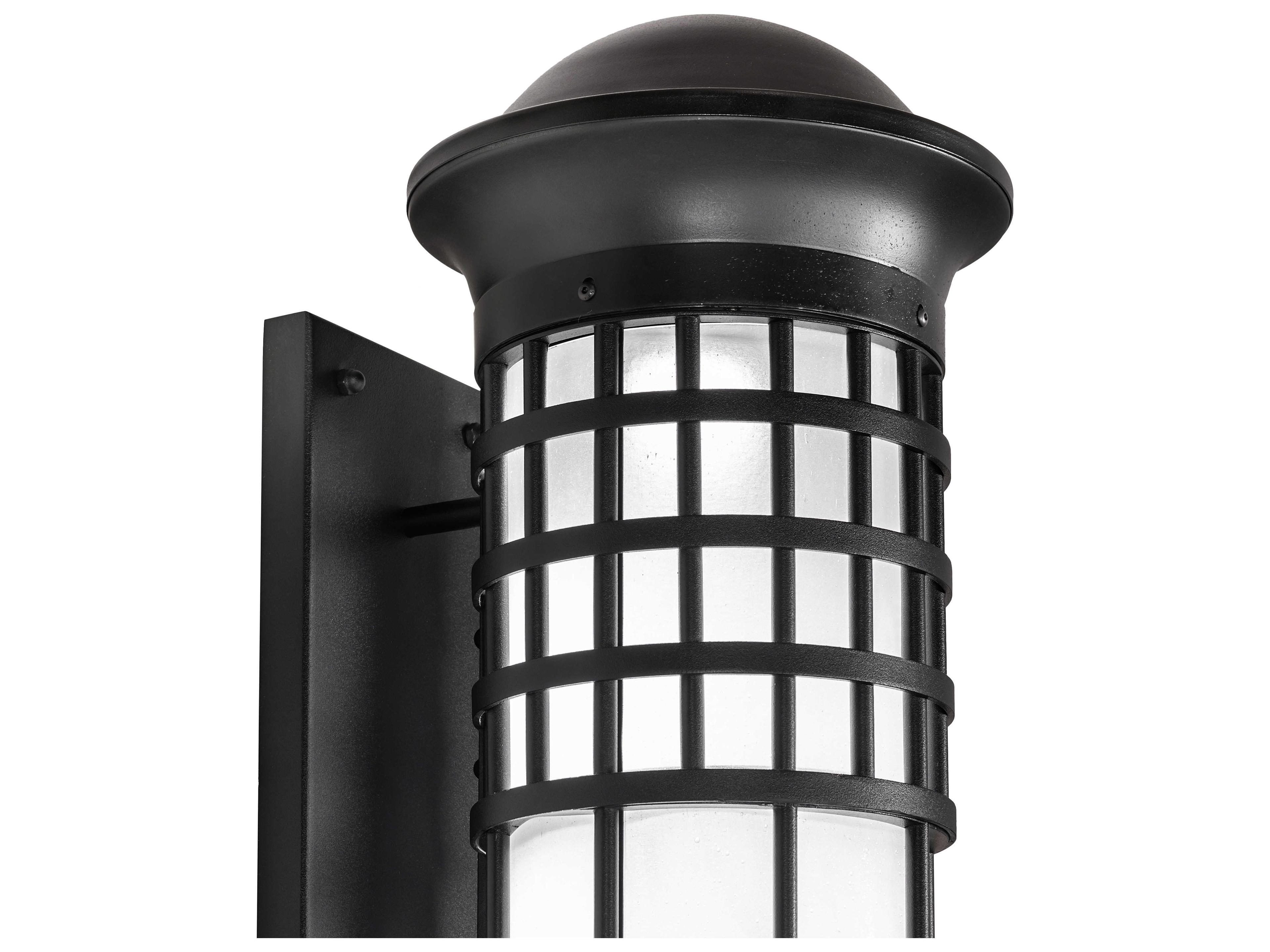 Meyda Hudson House 1-Light Textured Black Glass Wall Sconce