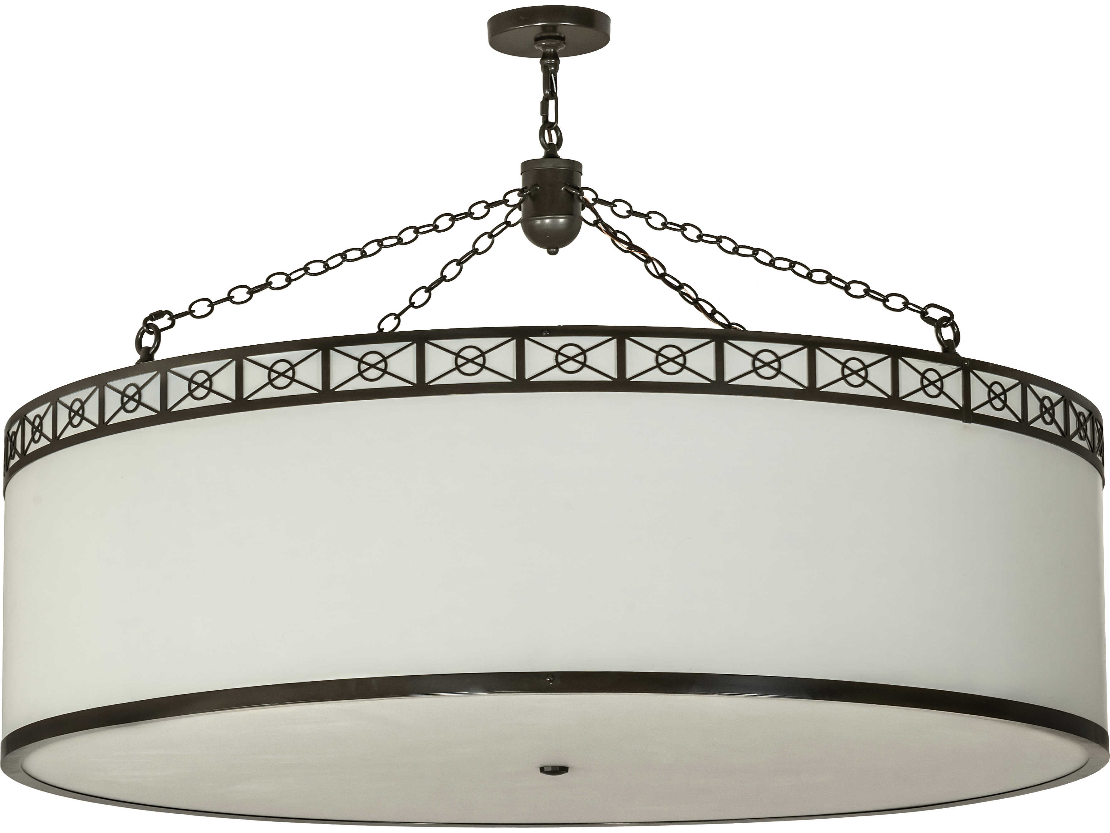 Meyda Cilindro 8-Light Timeless Bronze LED Drum Pendant