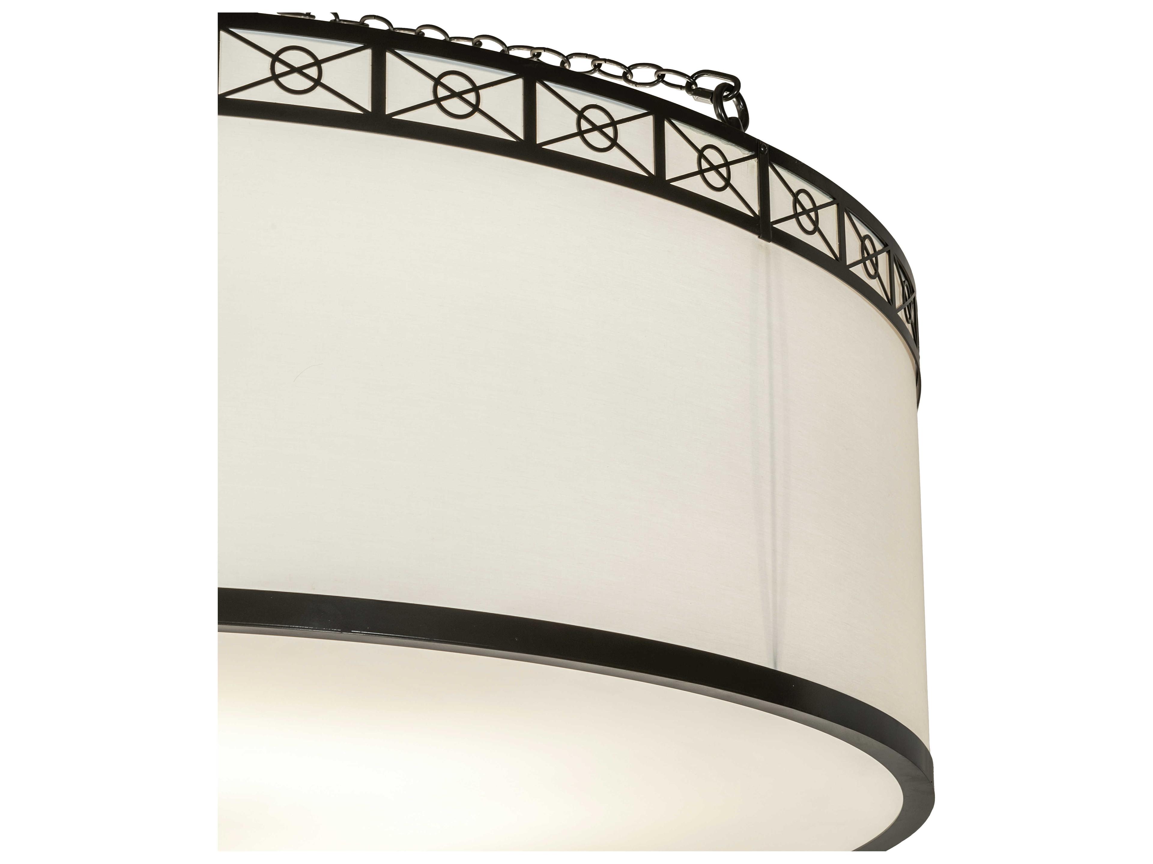 Meyda Cilindro 8-Light Timeless Bronze LED Drum Pendant