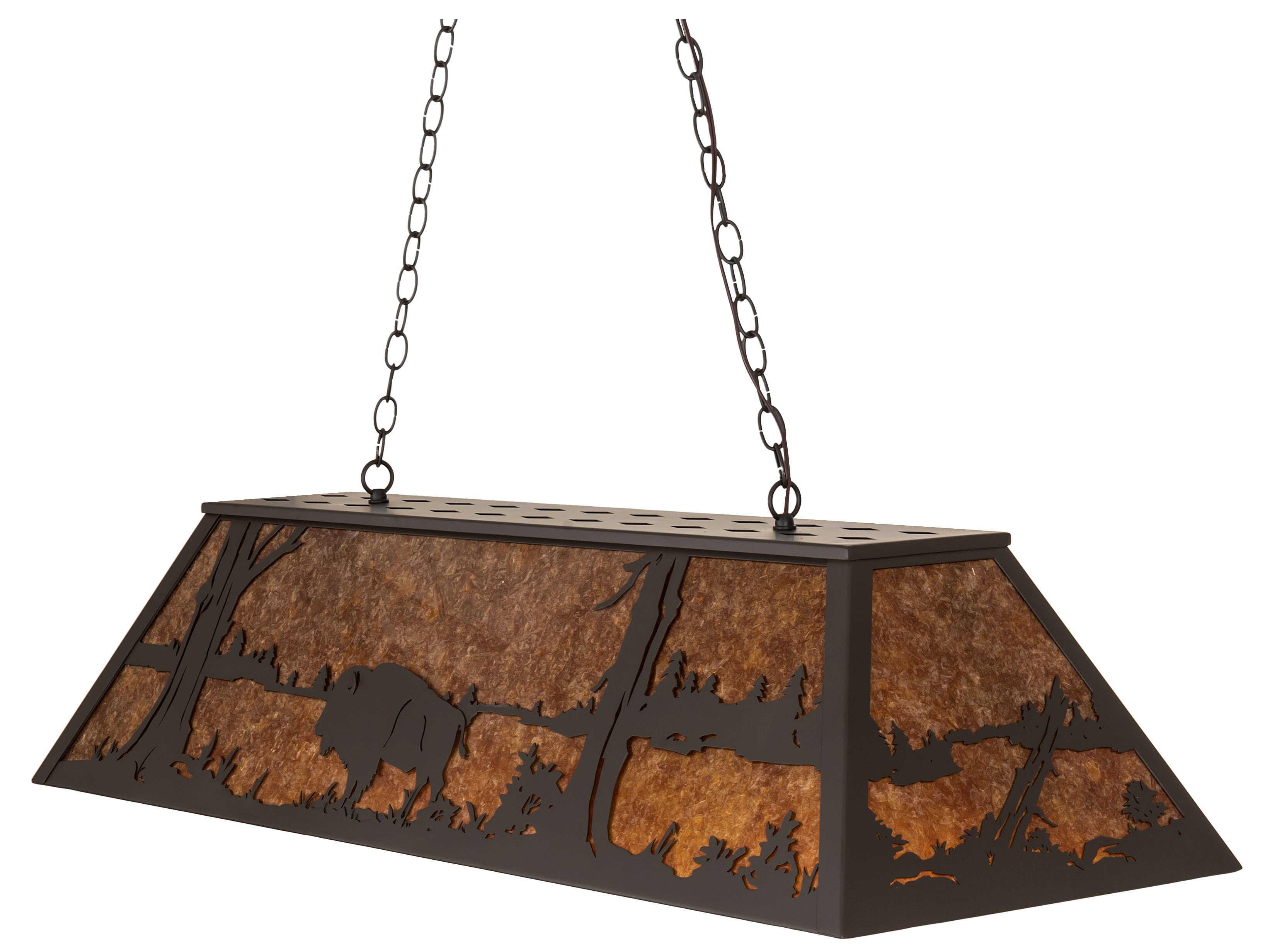 Meyda Buffalo 6-Light Timeless Bronze Island Pendant