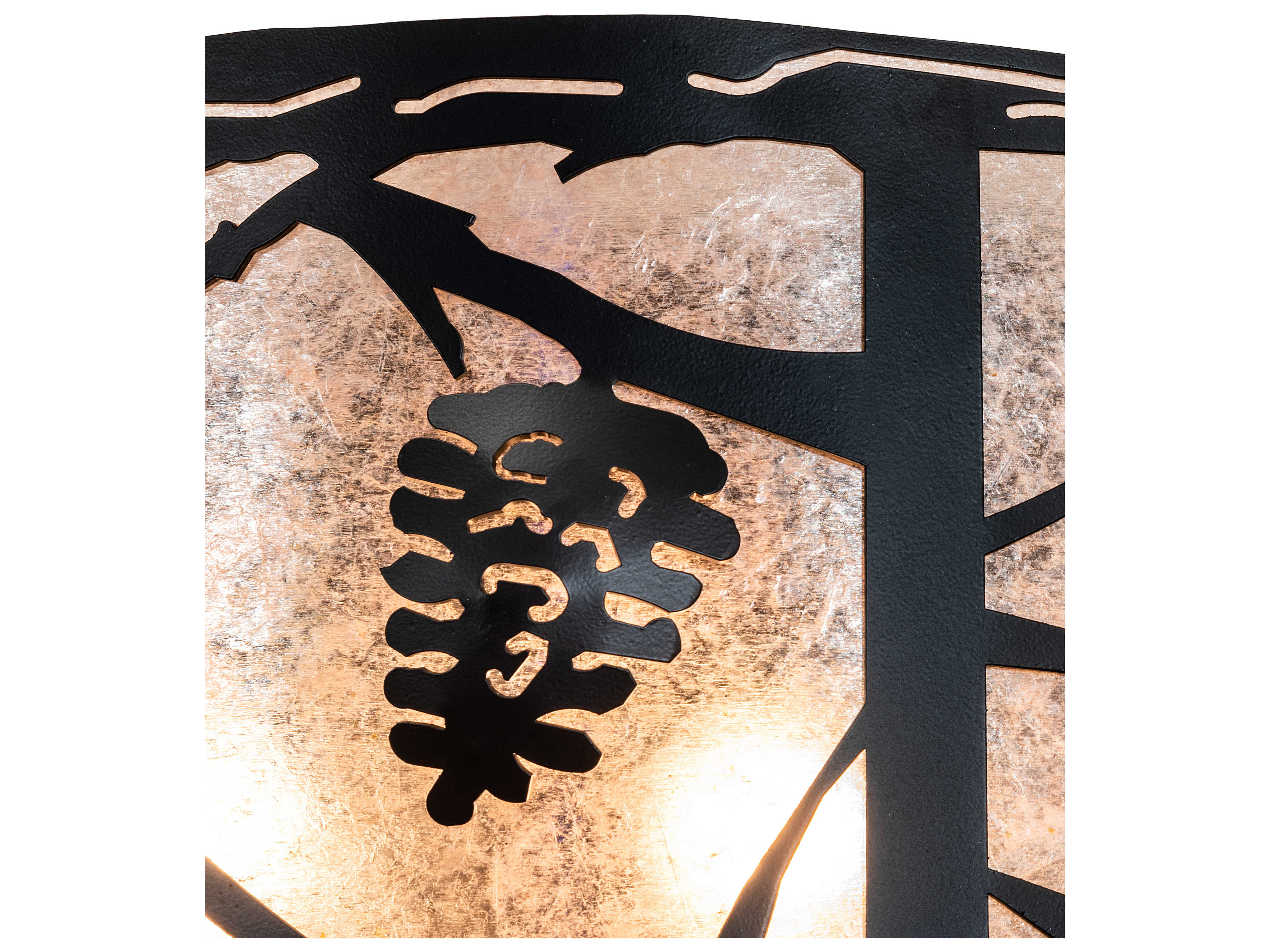 Meyda Whispering Pines 2-Light Solar Black Wall Sconce