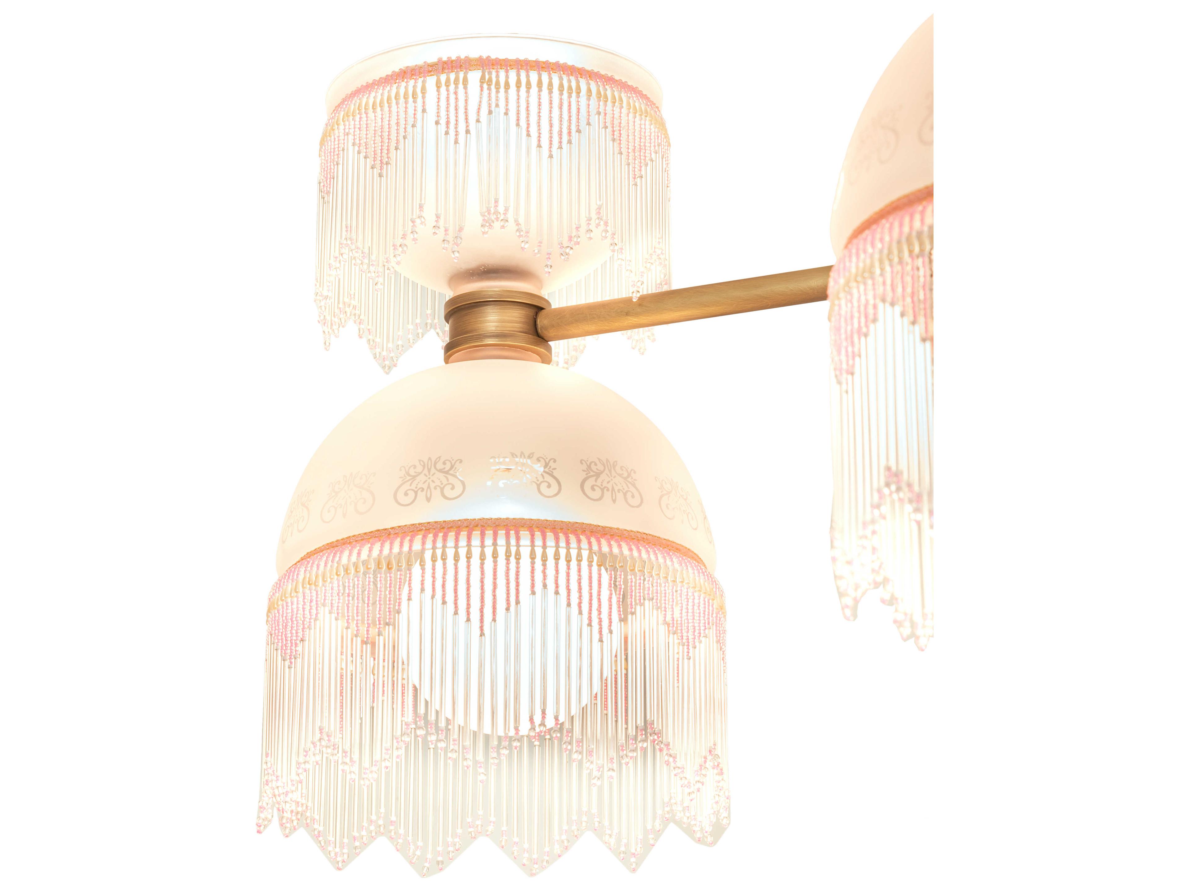 Meyda Lex 7 6 Light Brass Tint Glass Sputnik Island Pendant