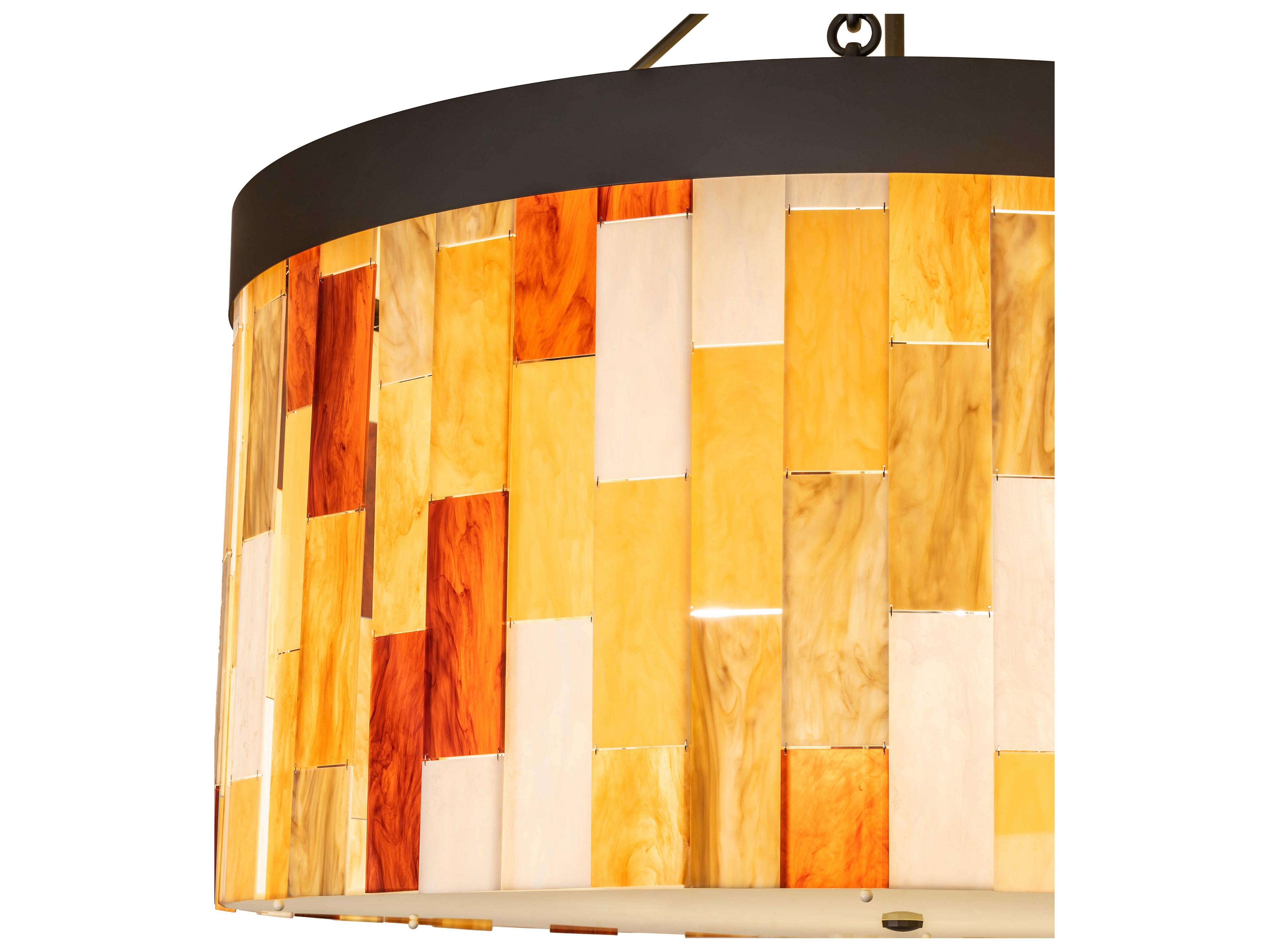 Meyda Cilindro 6-Light Oil Rubbed Bronze Glass LED Semi Flush Mount