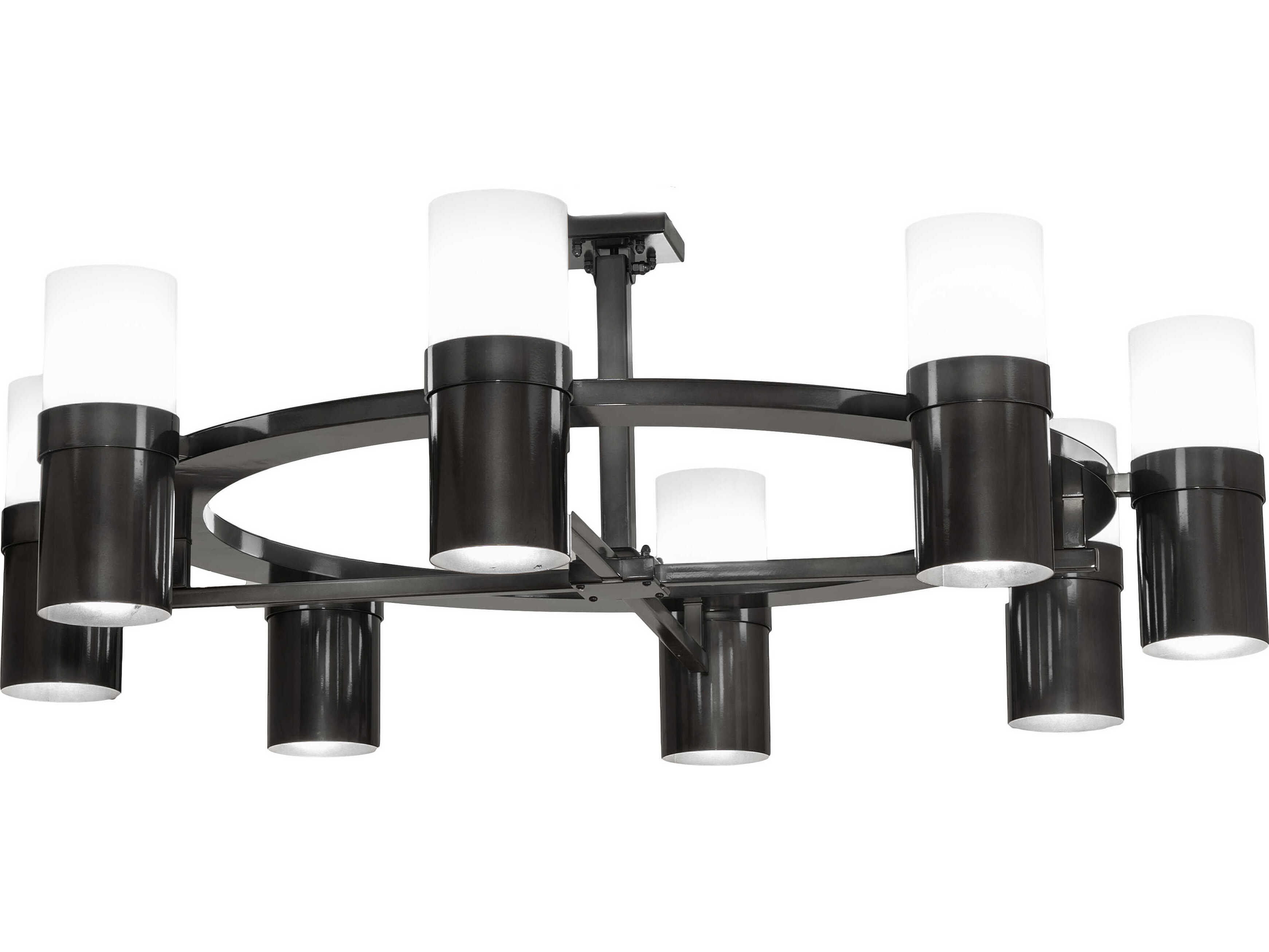 Meyda Farmington Black Chrome LED Cylinder Chandelier