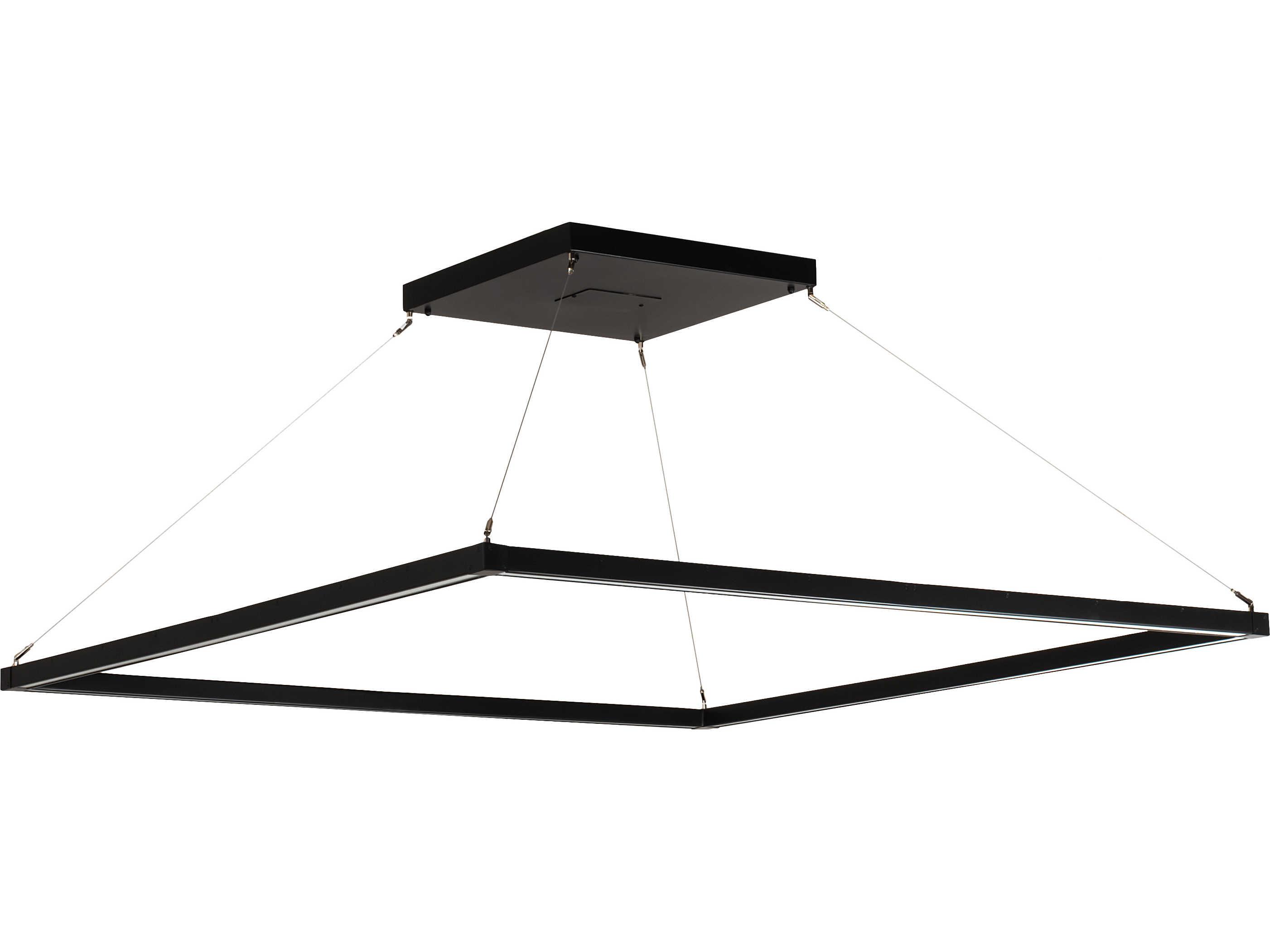 Meyda Anillo Strip Flat Black White LED Pendant