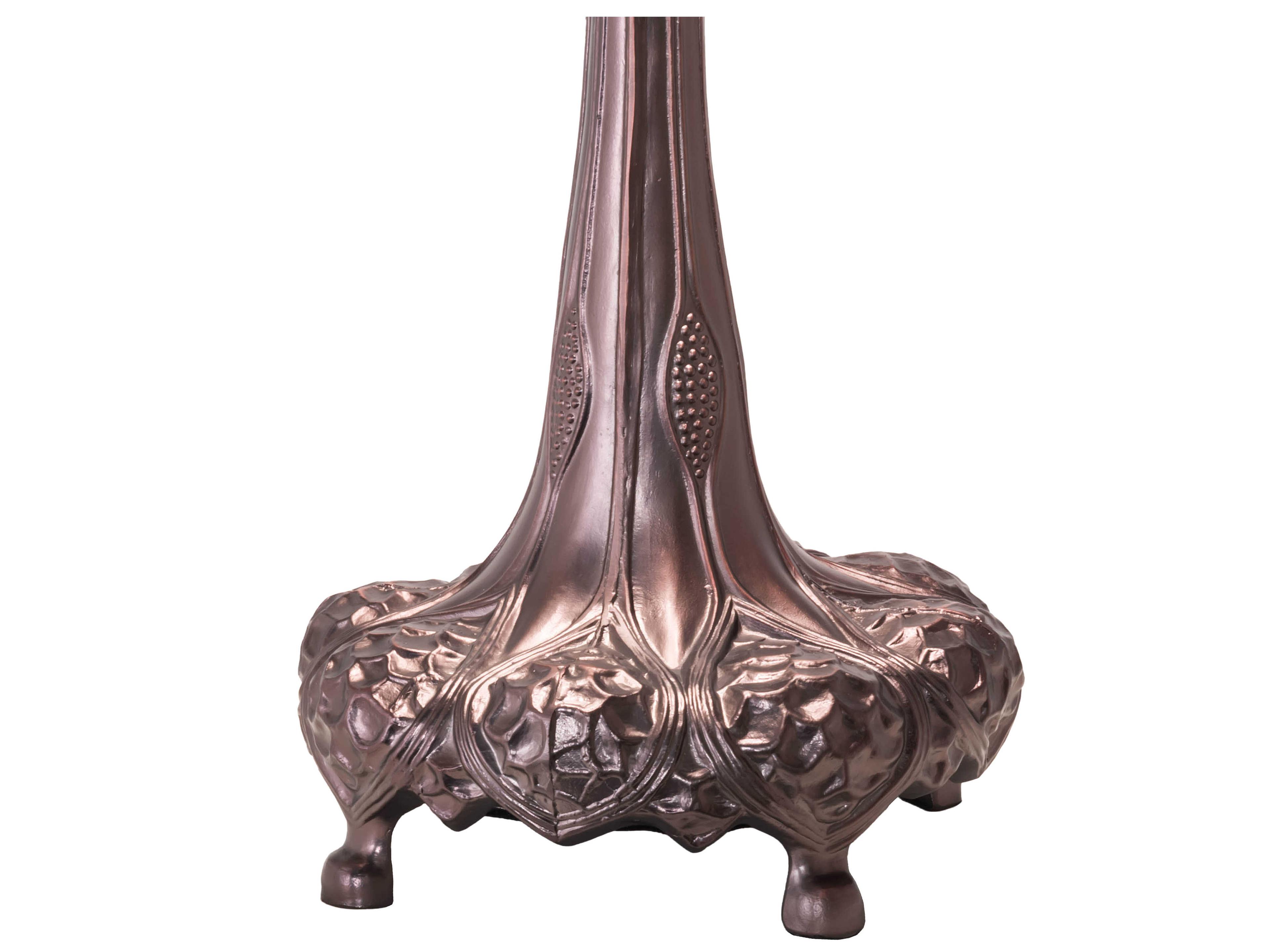 Meyda Renaissance Rose Glass Tiffany Mahogany Bronze Buffet Lamp