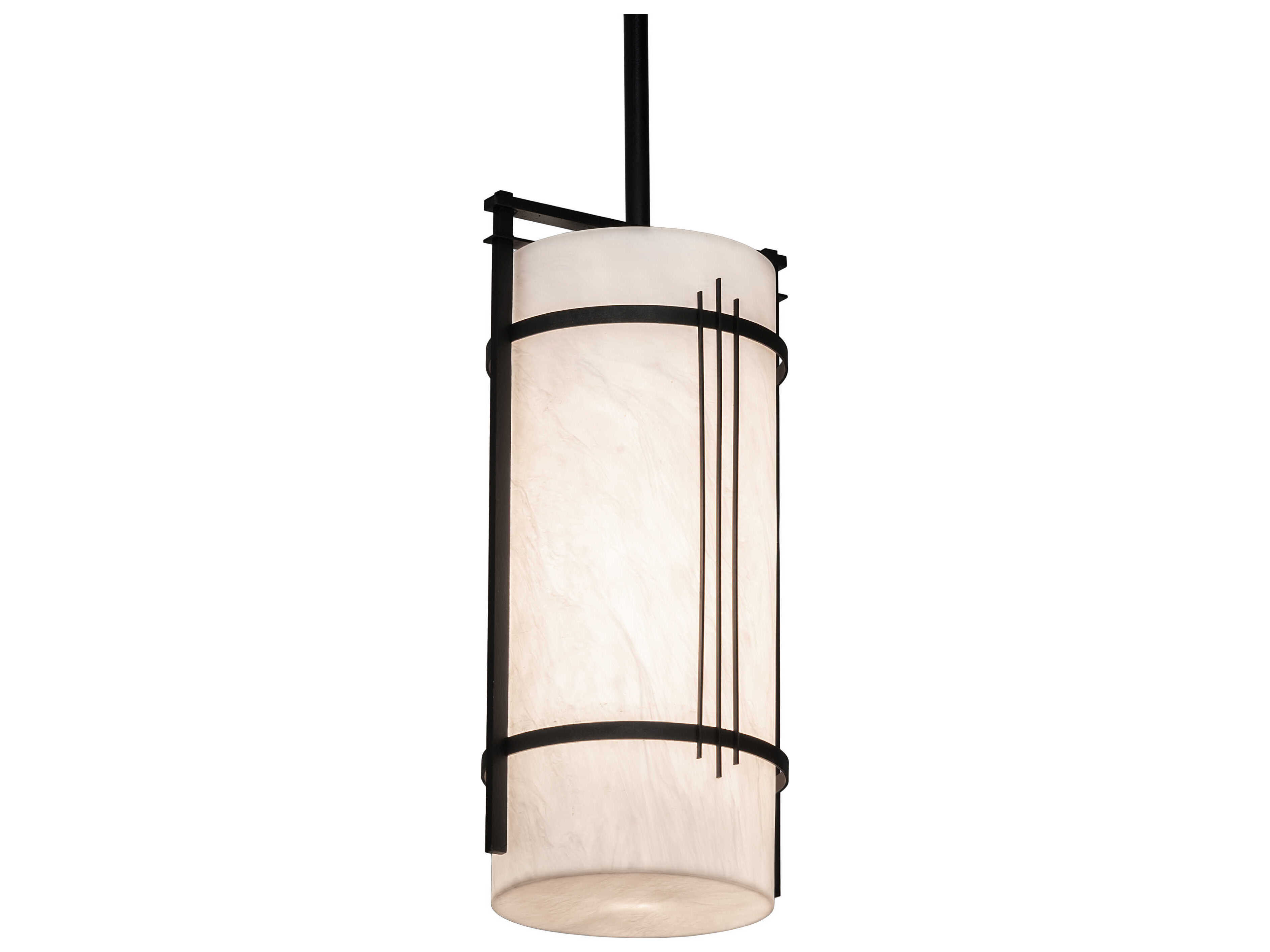 Meyda Cilindro 1-Light Black Cylinder Mini Pendant