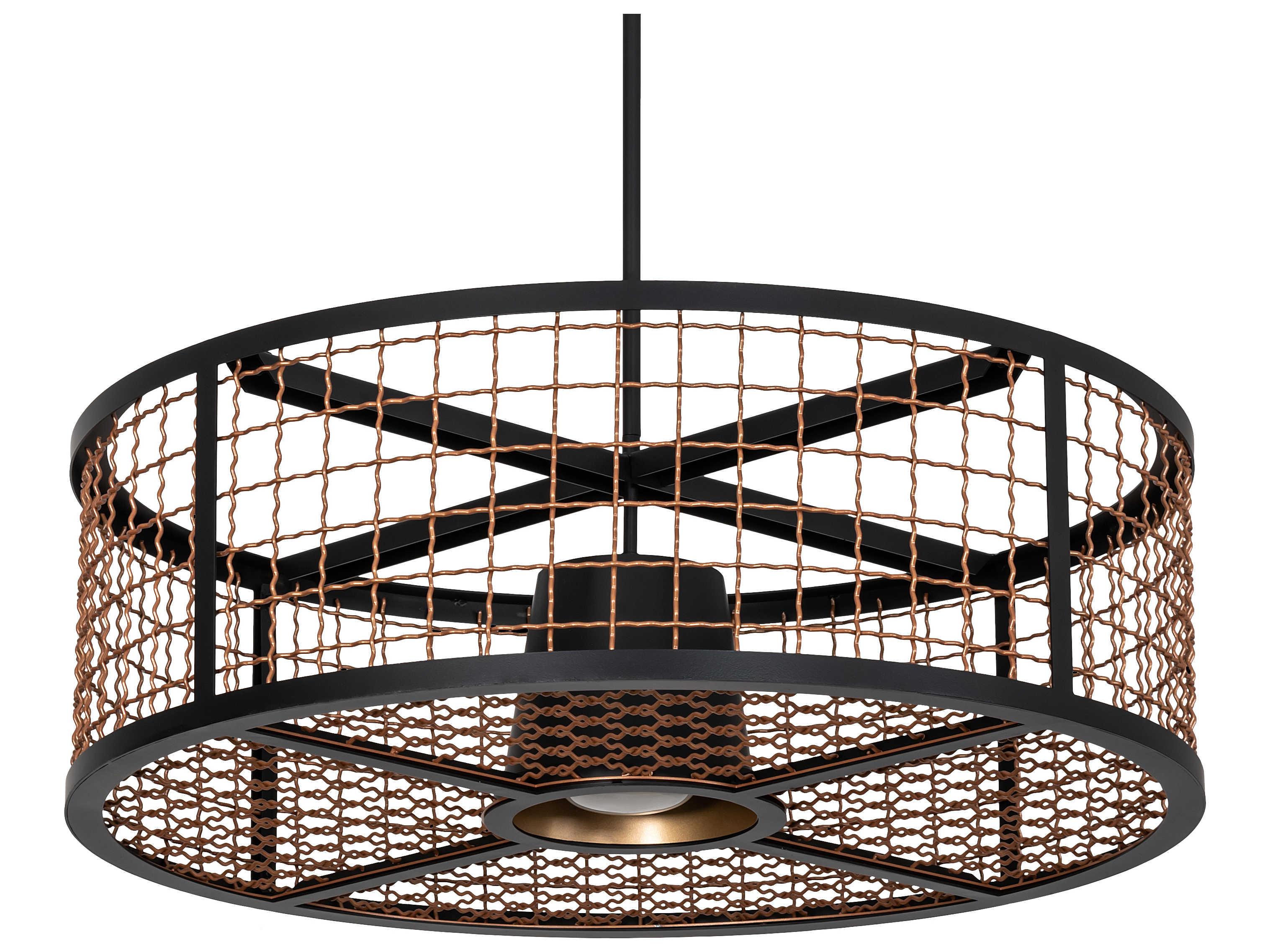 Meyda Paloma Golpe 1-Light Flat Black Metallic Bronze Pendant