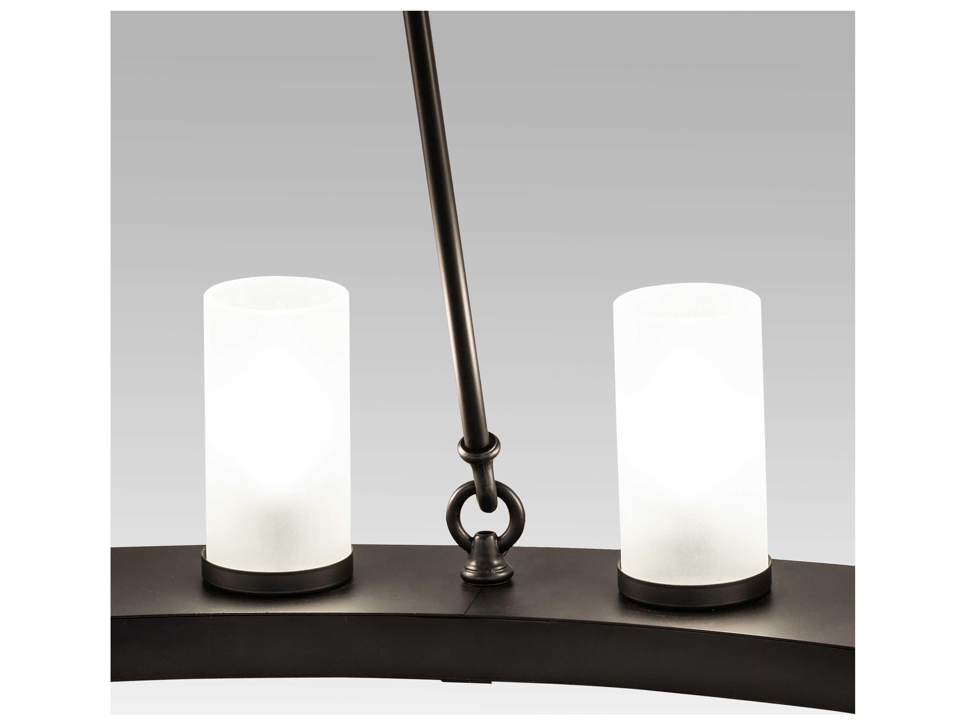 Meyda Loxley 20-Light Blackwash Glass Cylinder Round Chandelier