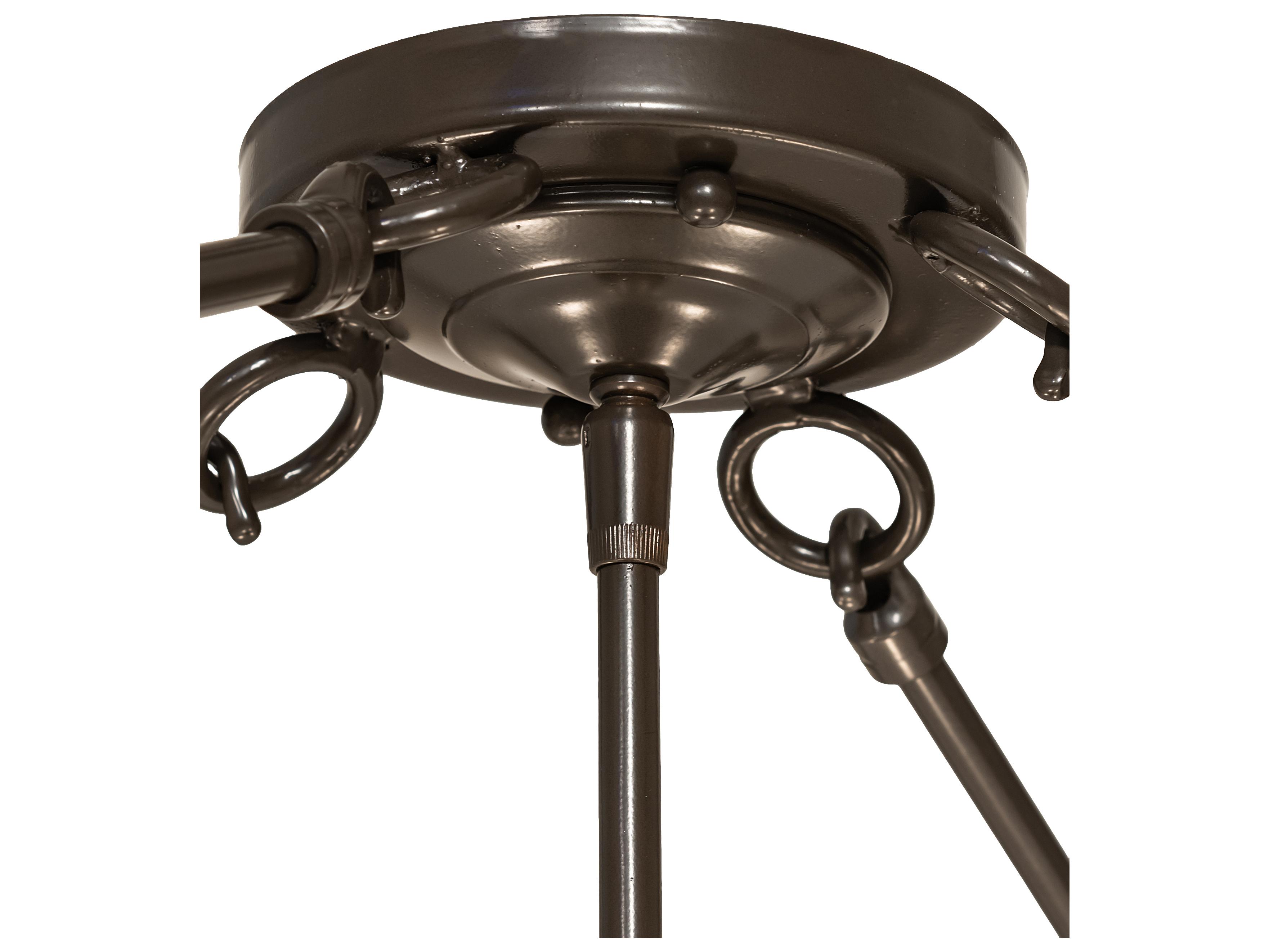 Meyda Almeria 4-Light Timeless Bronze LED Bowl Semi Flush Mount