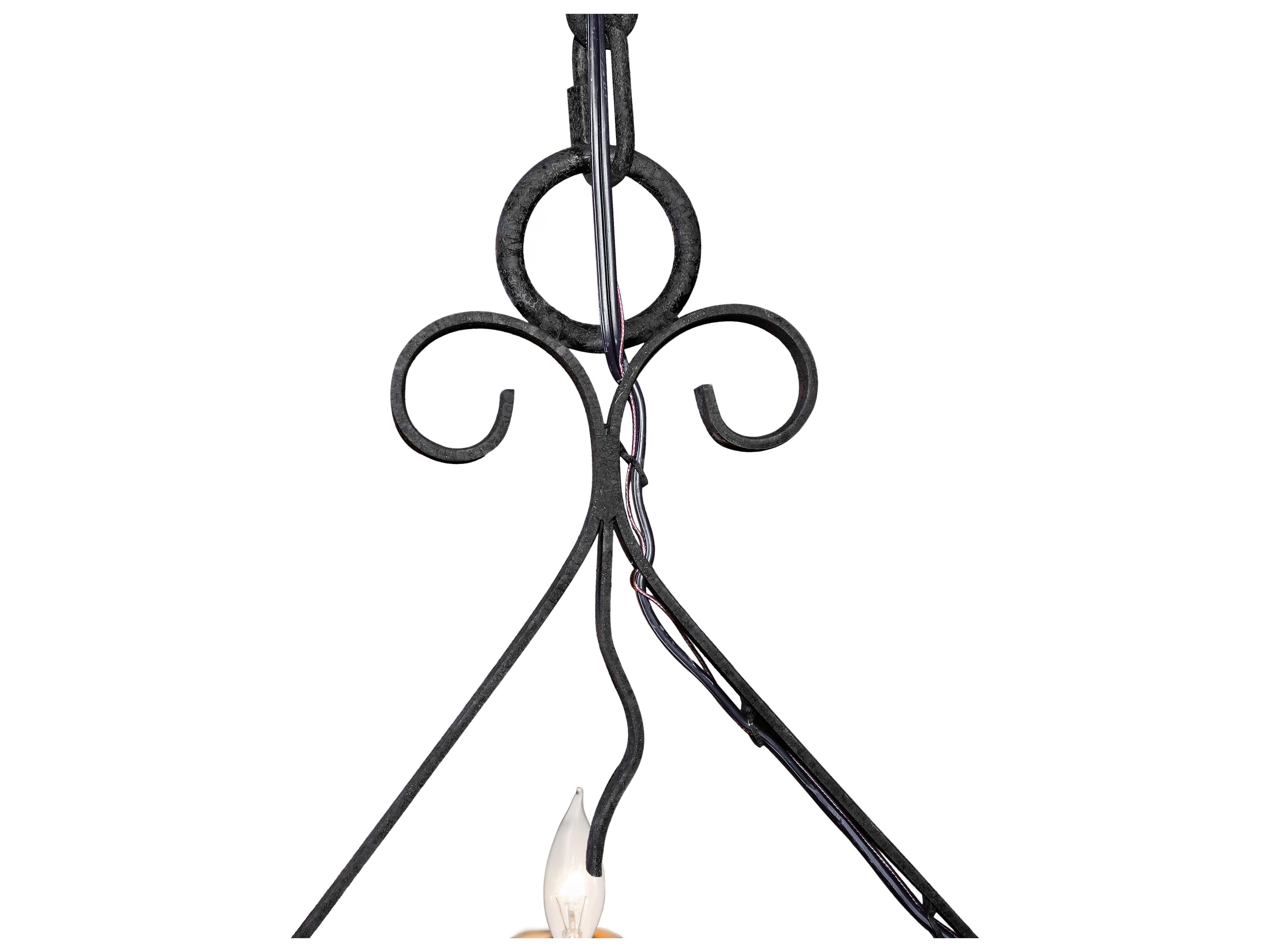 Meyda Elianna 4-Light Distressed Chestnut Brown Candelabra Chandelier