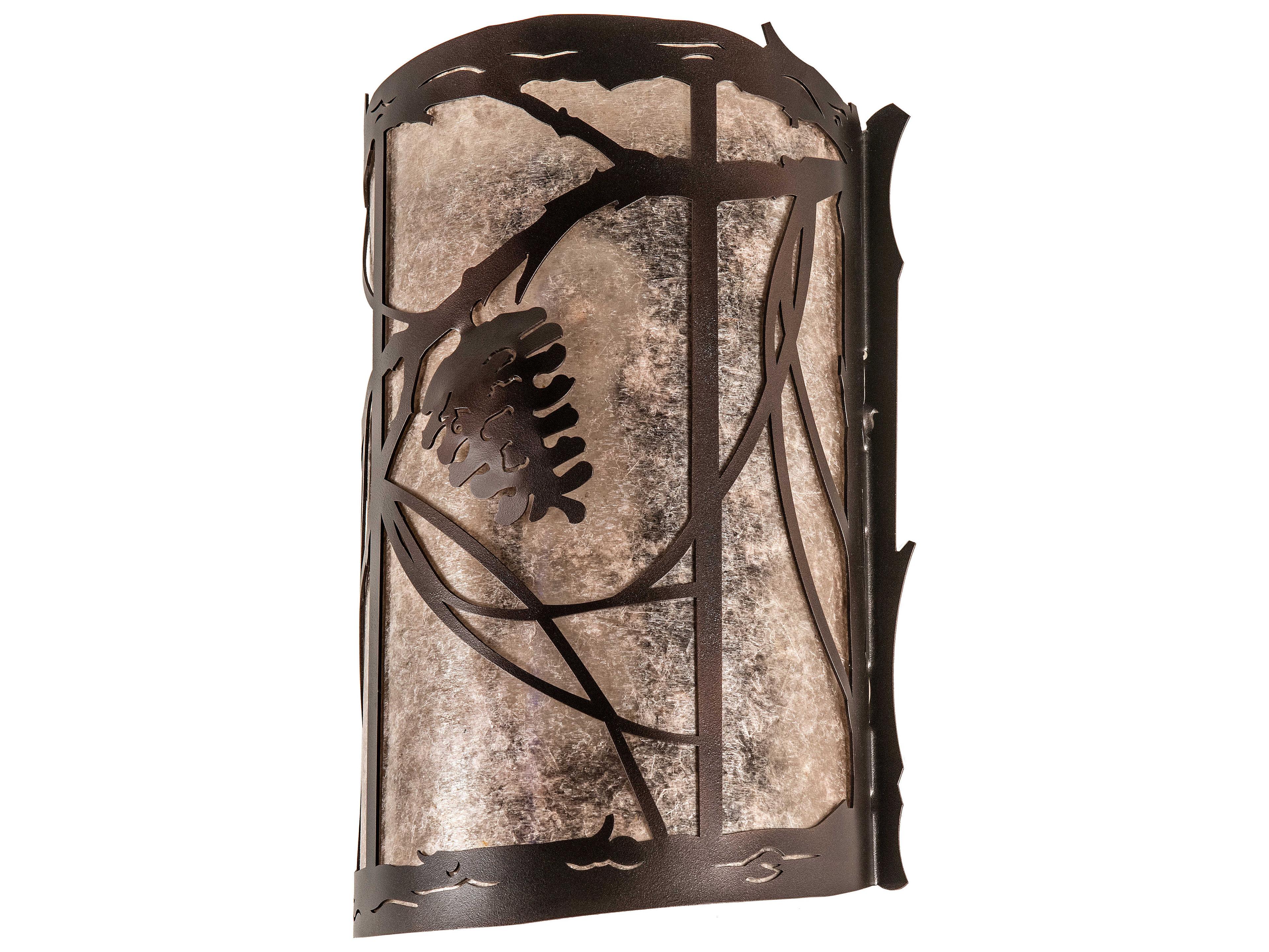 Meyda Whispering Pines 2-Light Mahogany Bronze Wall Sconce