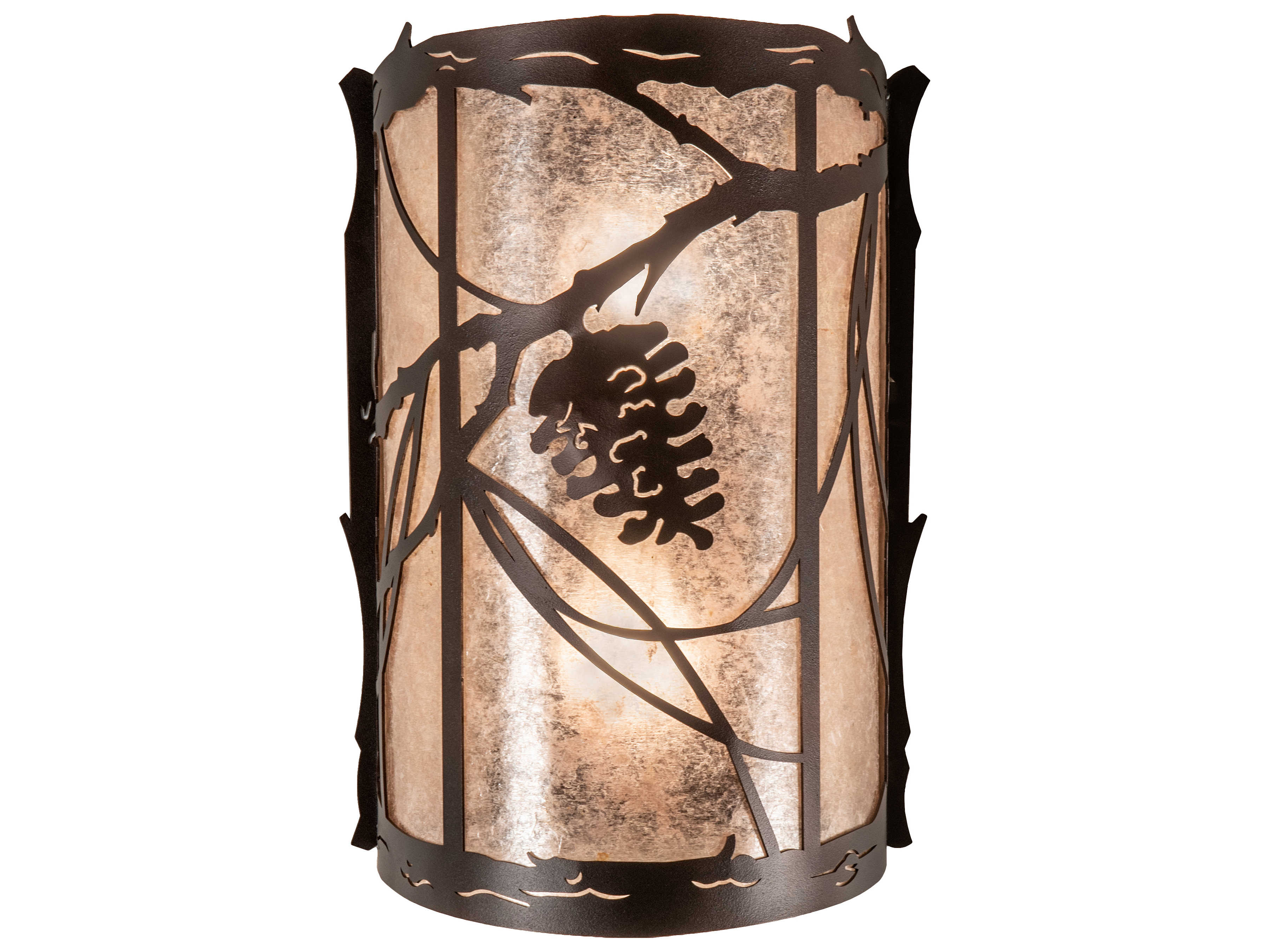 Meyda Whispering Pines 2-Light Mahogany Bronze Wall Sconce