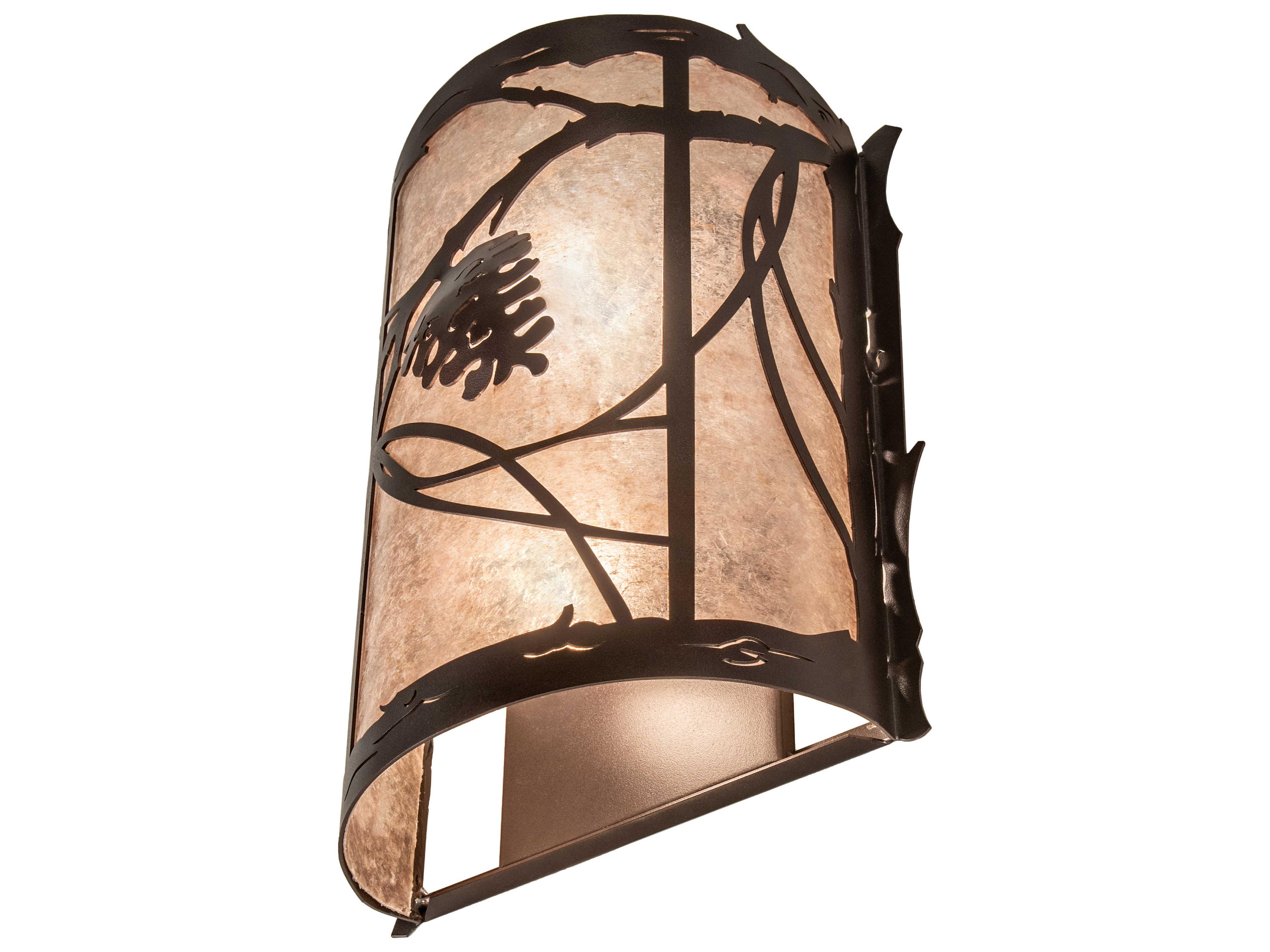 Meyda Whispering Pines 2-Light Mahogany Bronze Wall Sconce