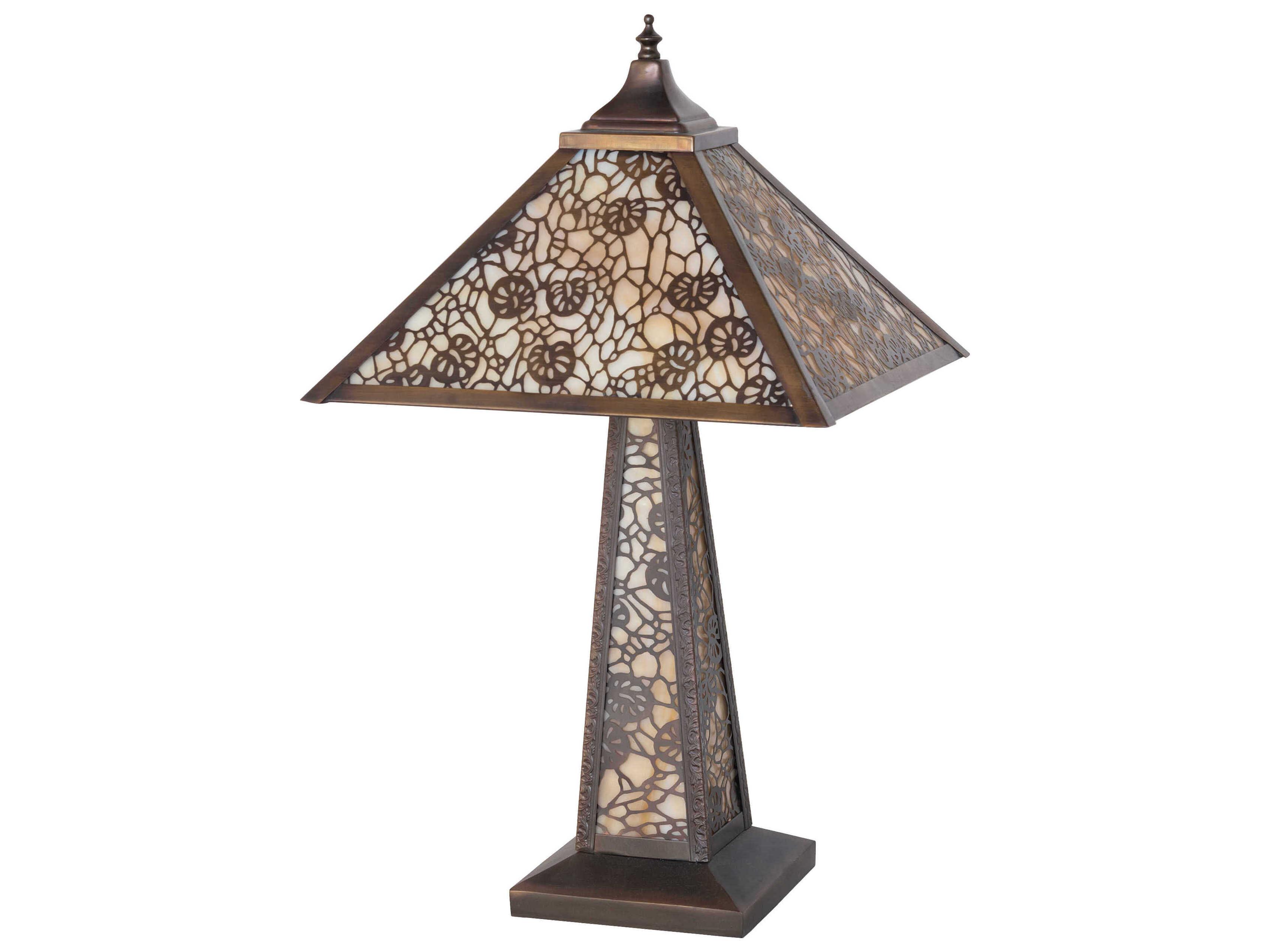 Meyda Lotus Leaf Solid Brass Table Lamp