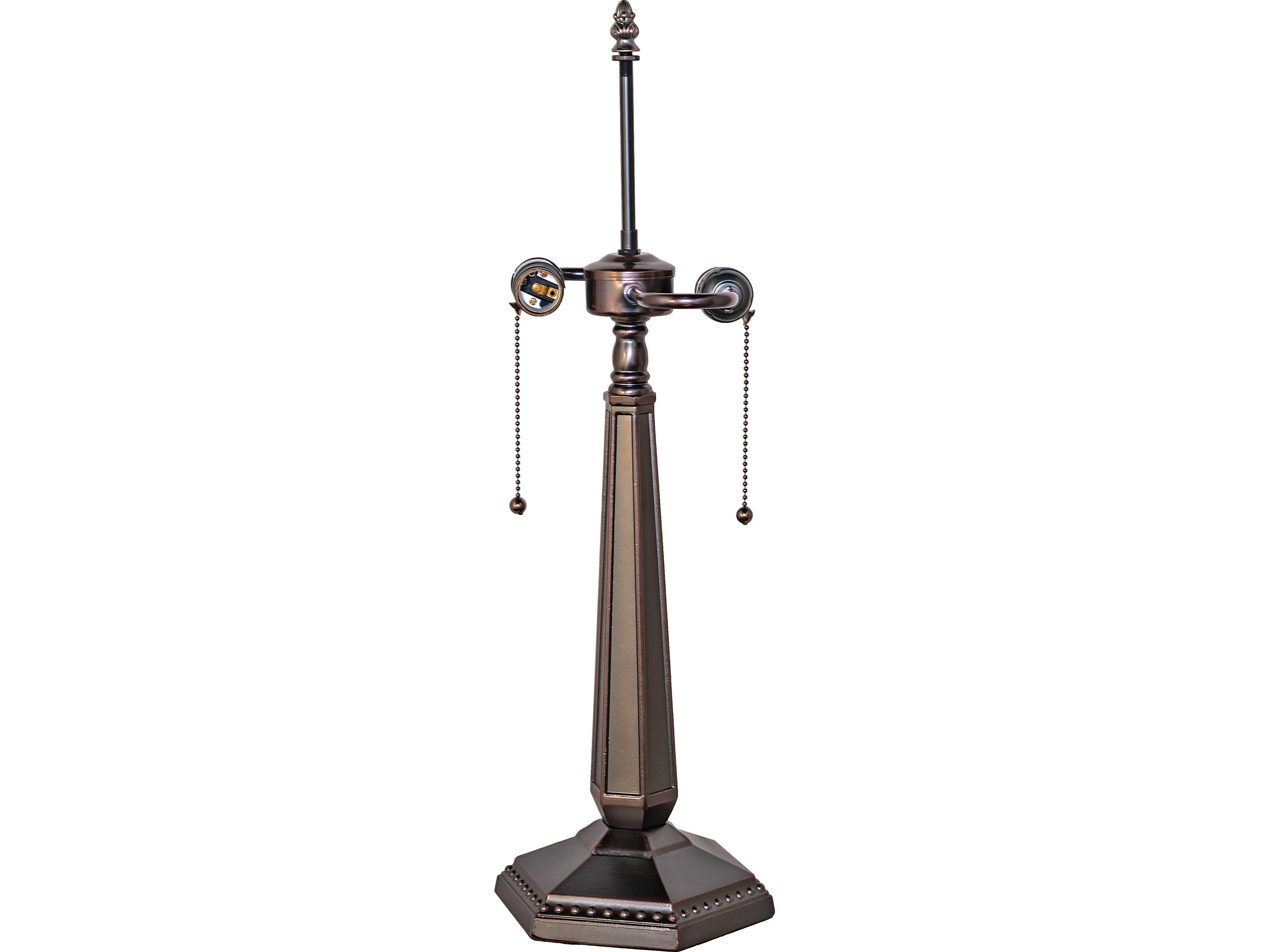 Meyda Lotus Leaf Brass Traditional Buffet Lamp