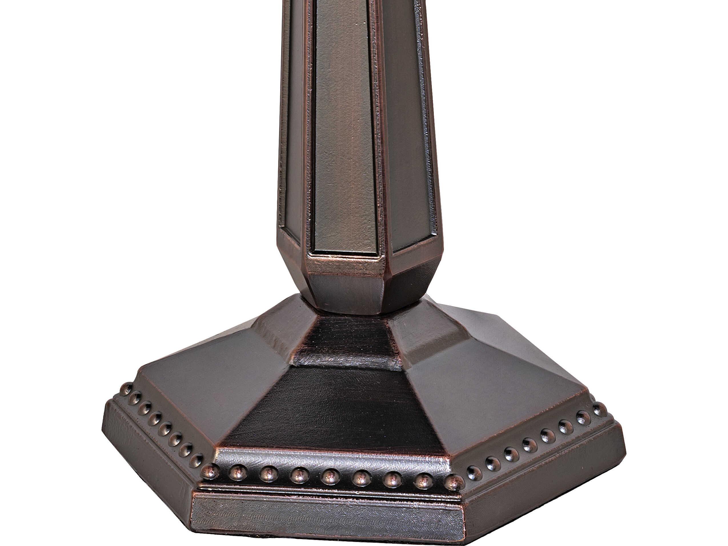 Meyda Lotus Leaf Brass Traditional Buffet Lamp