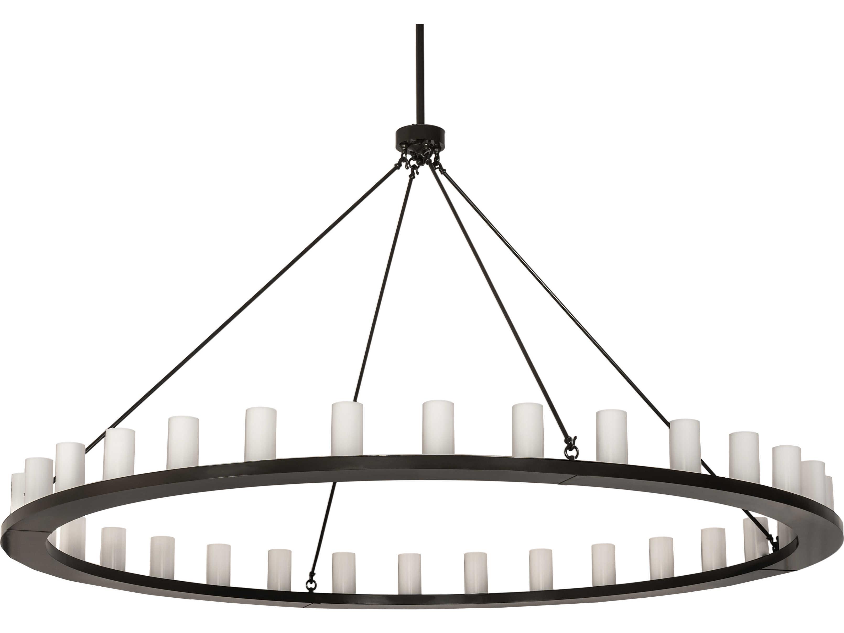 Meyda Loxley 32-Light Timeless Bronze Cylinder Round Chandelier
