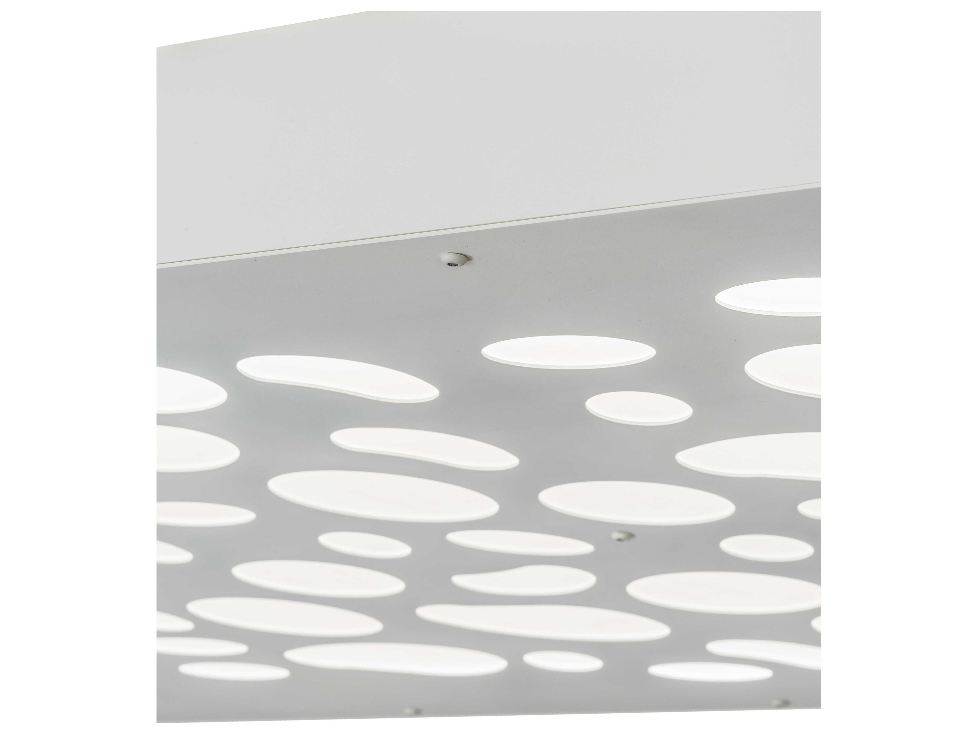 Meyda Ziggy Strip White LED Geometric Flush Mount