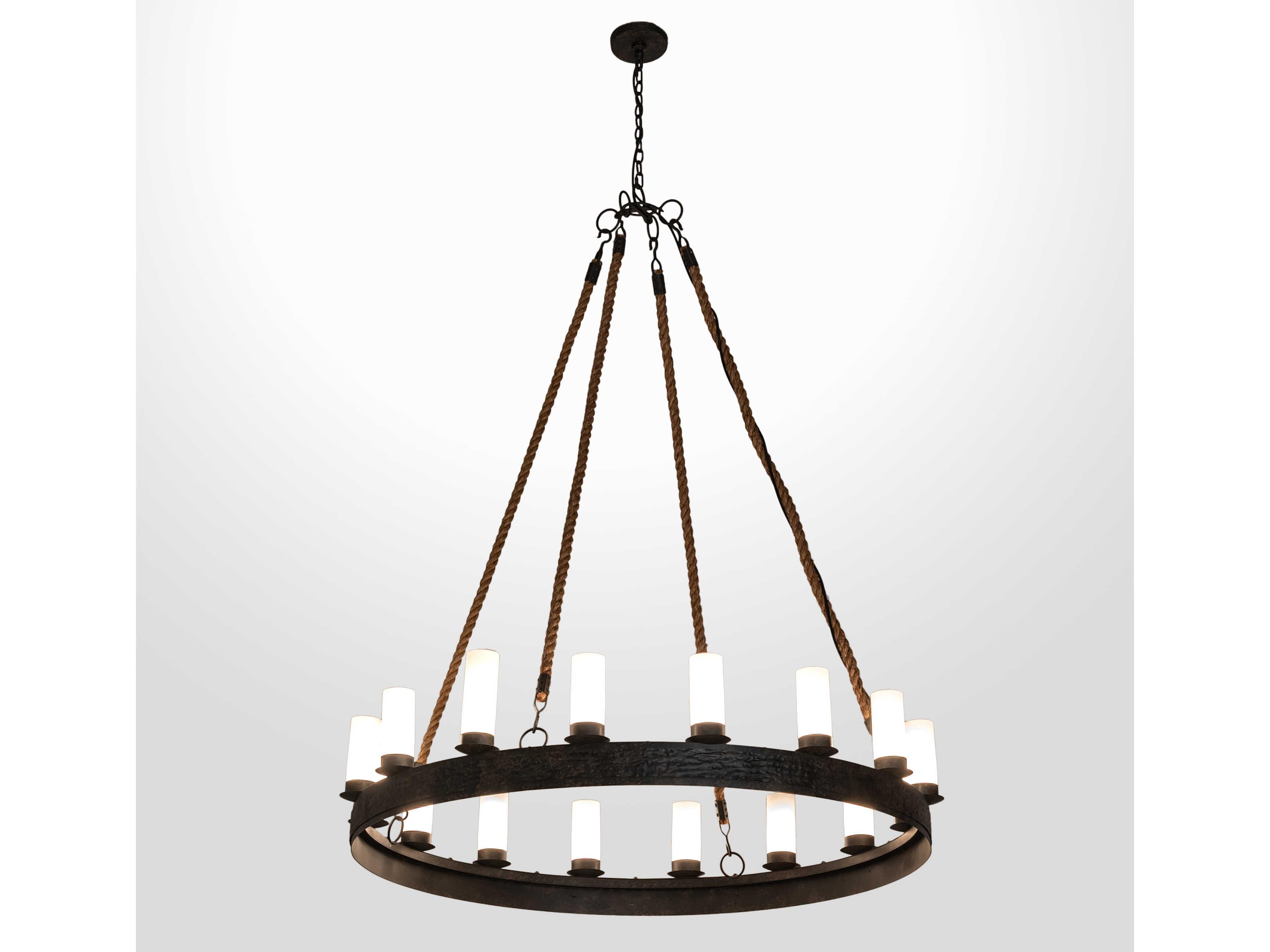 Meyda Costello 16-Light6-Light Brown Cylinder Chandelier