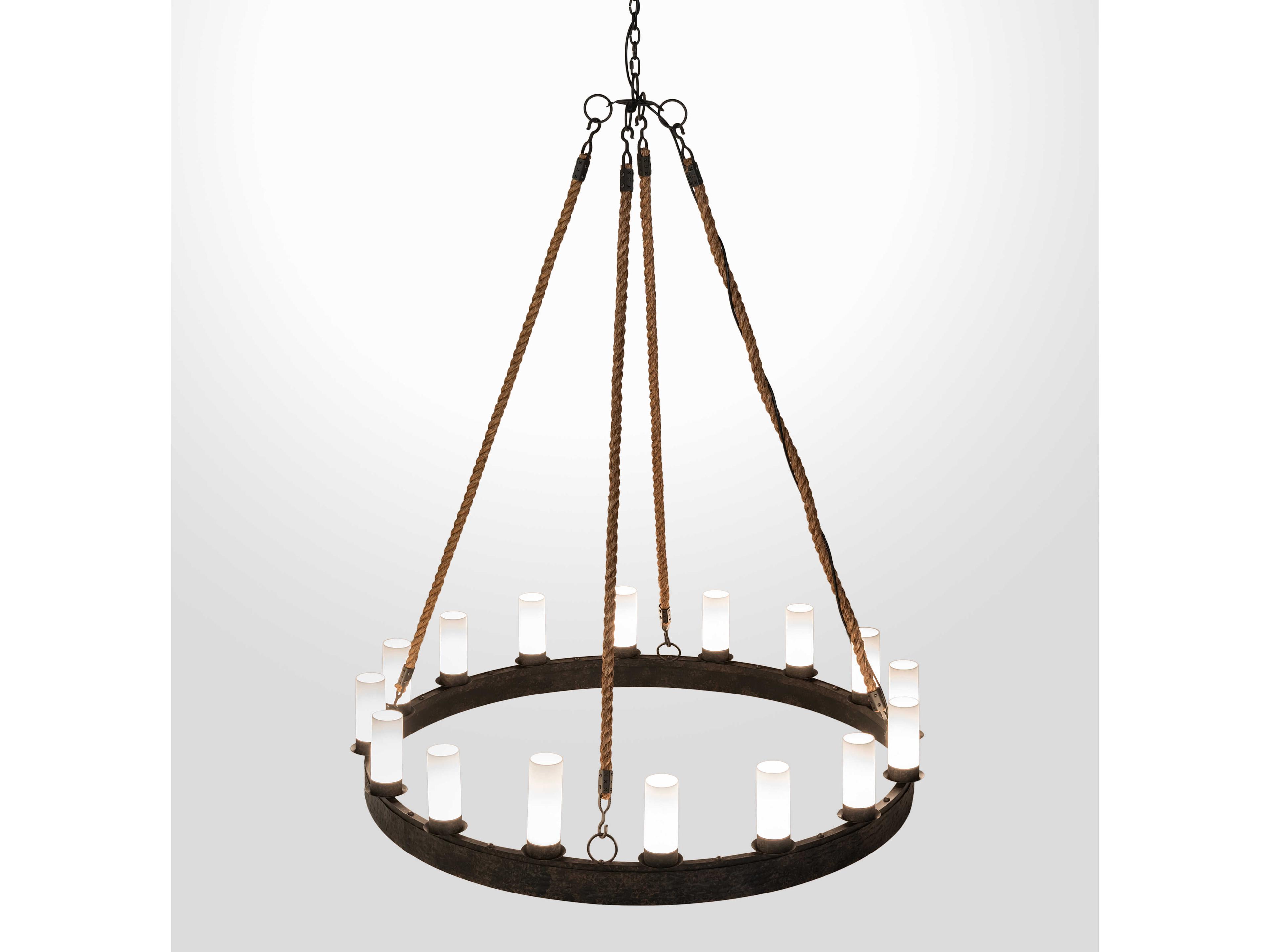 Meyda Costello 16-Light6-Light Brown Cylinder Chandelier