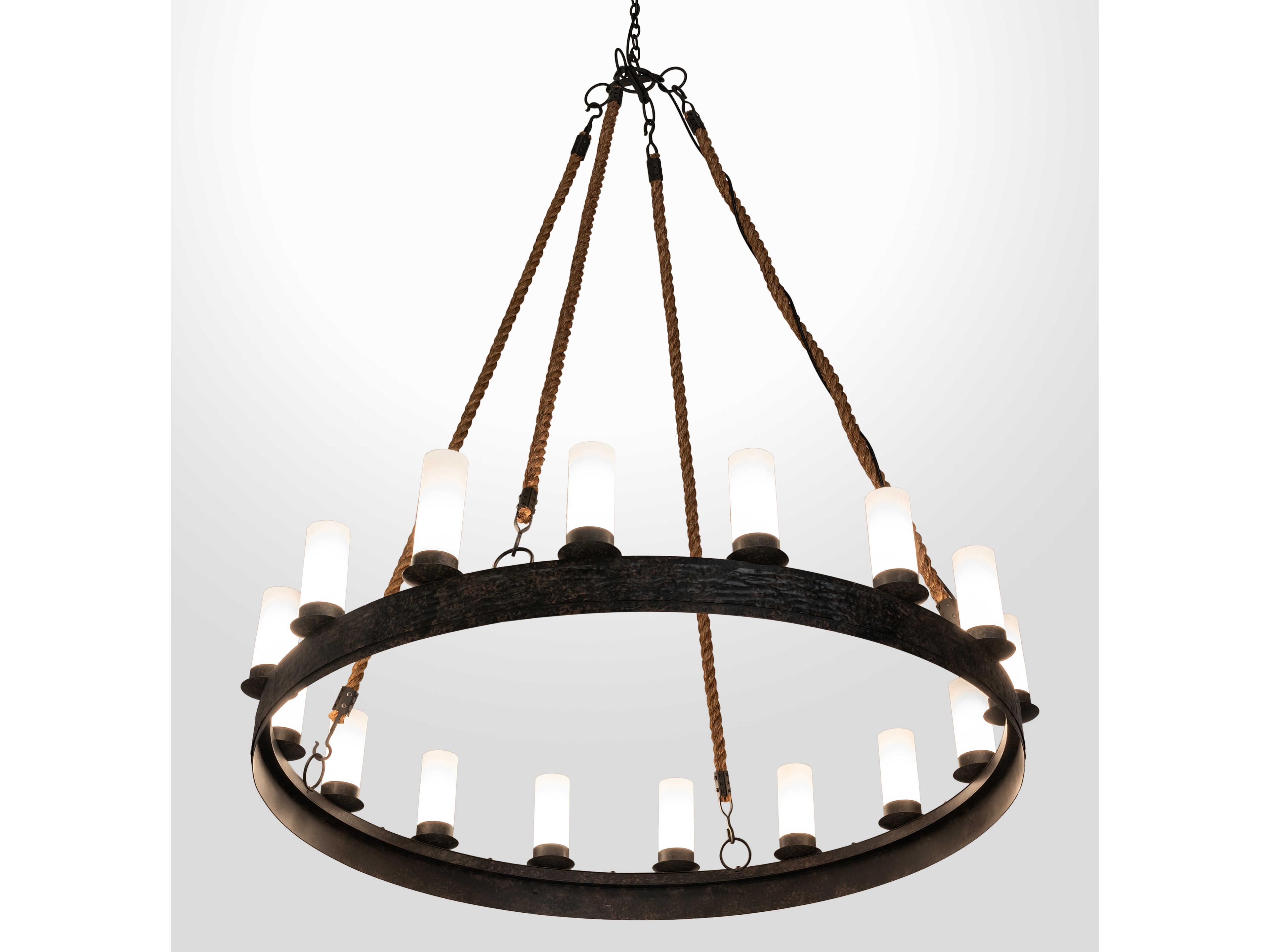 Meyda Costello 16-Light6-Light Brown Cylinder Chandelier