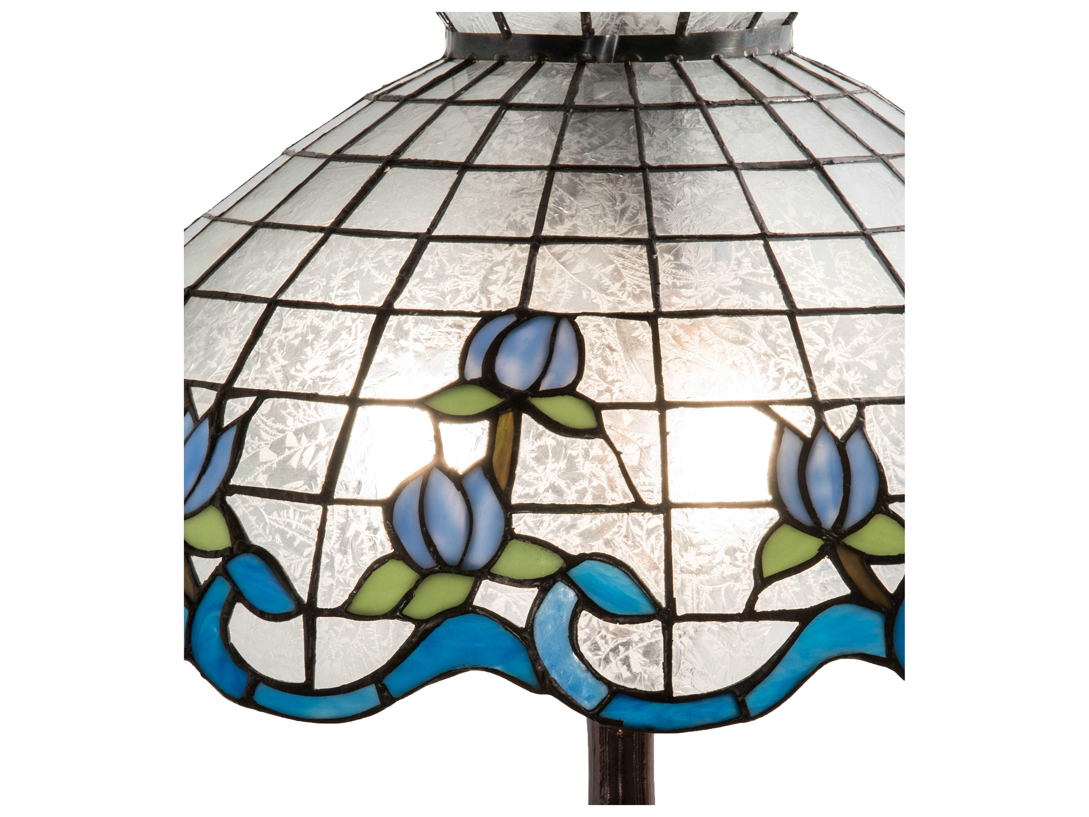 Meyda Roseborder Glass Tiffany Mahogany Bronze Buffet Lamp