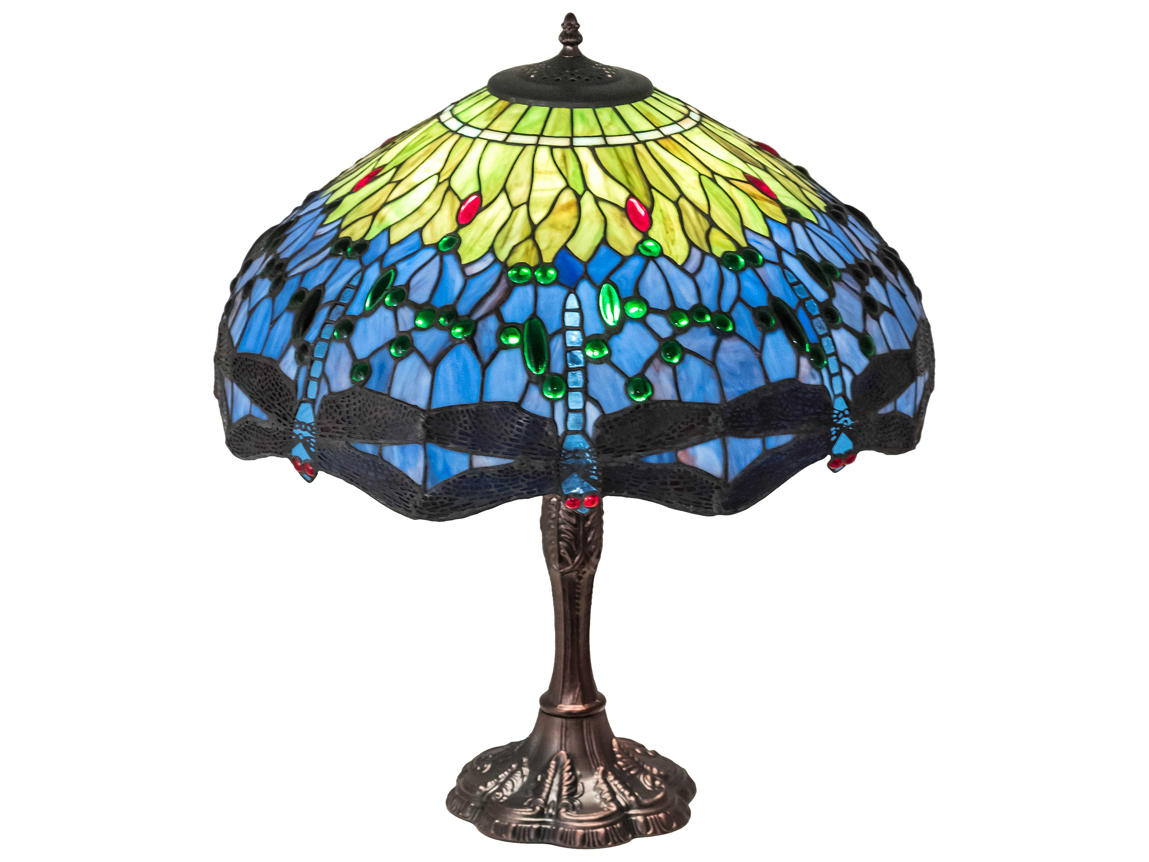 Meyda Tiffany Hanginghead Dragonfly Glass Mahogany Bronze Buffet Lamp