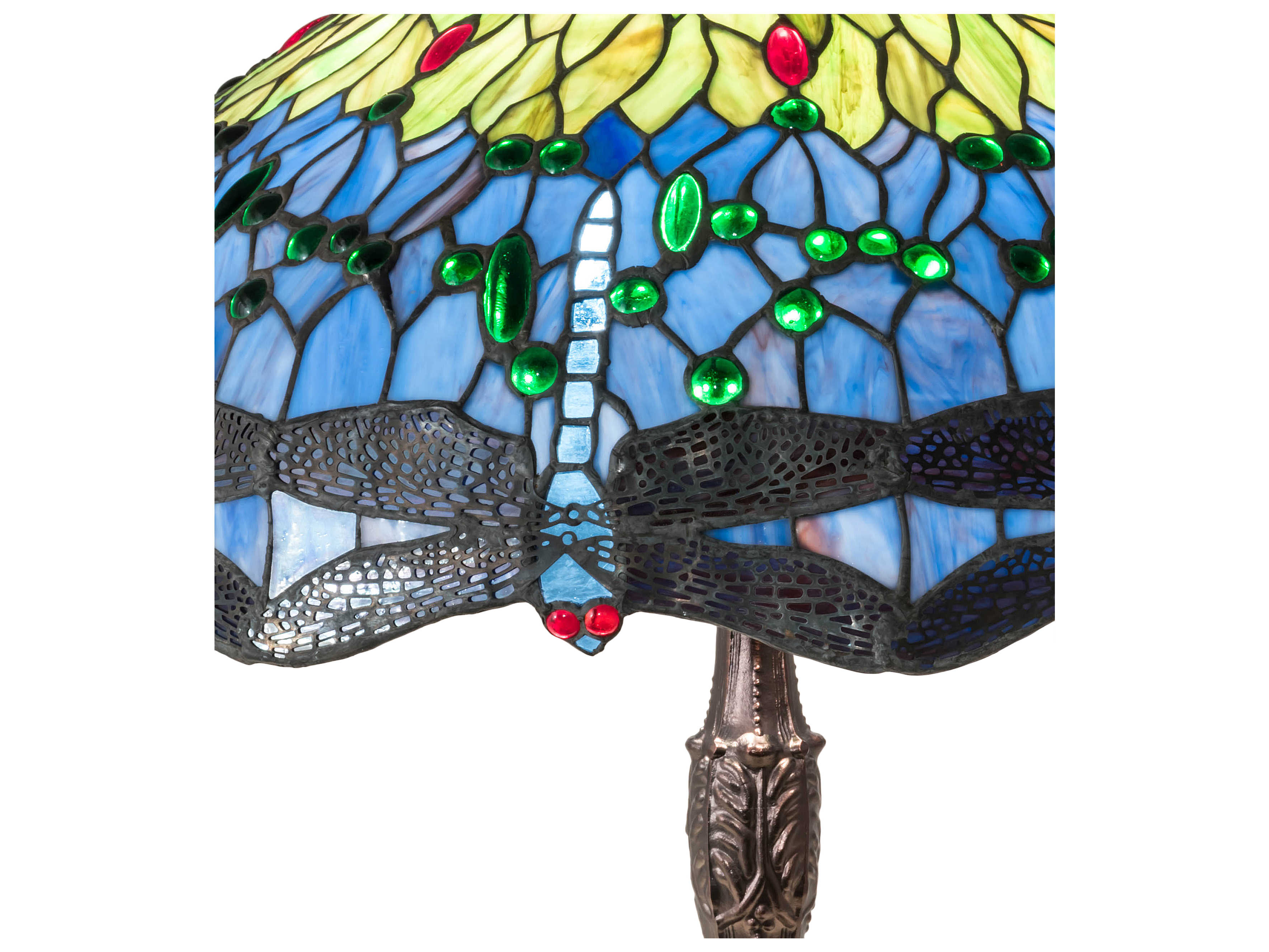 Meyda Tiffany Hanginghead Dragonfly Glass Mahogany Bronze Buffet Lamp