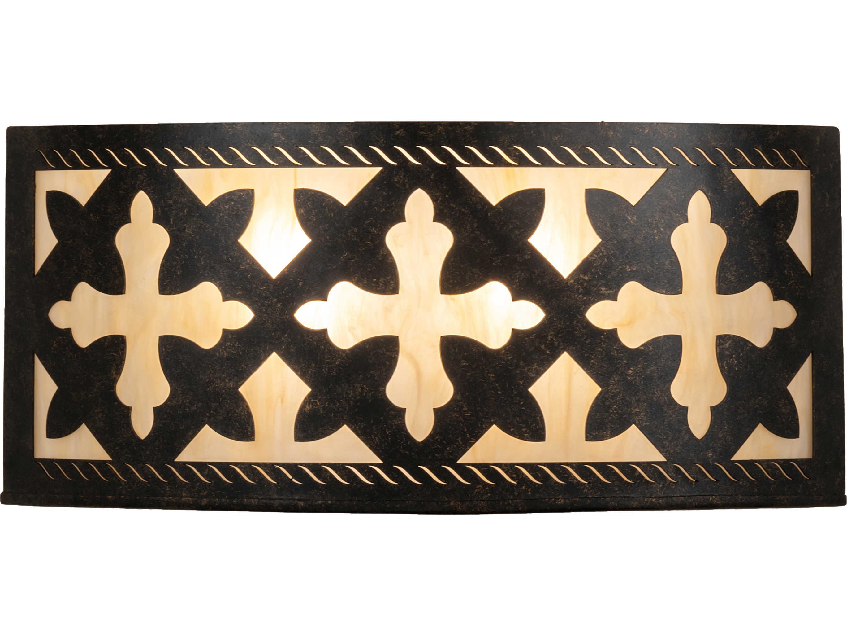 Meyda Cardiff 2-Light Bronze Wall Sconce