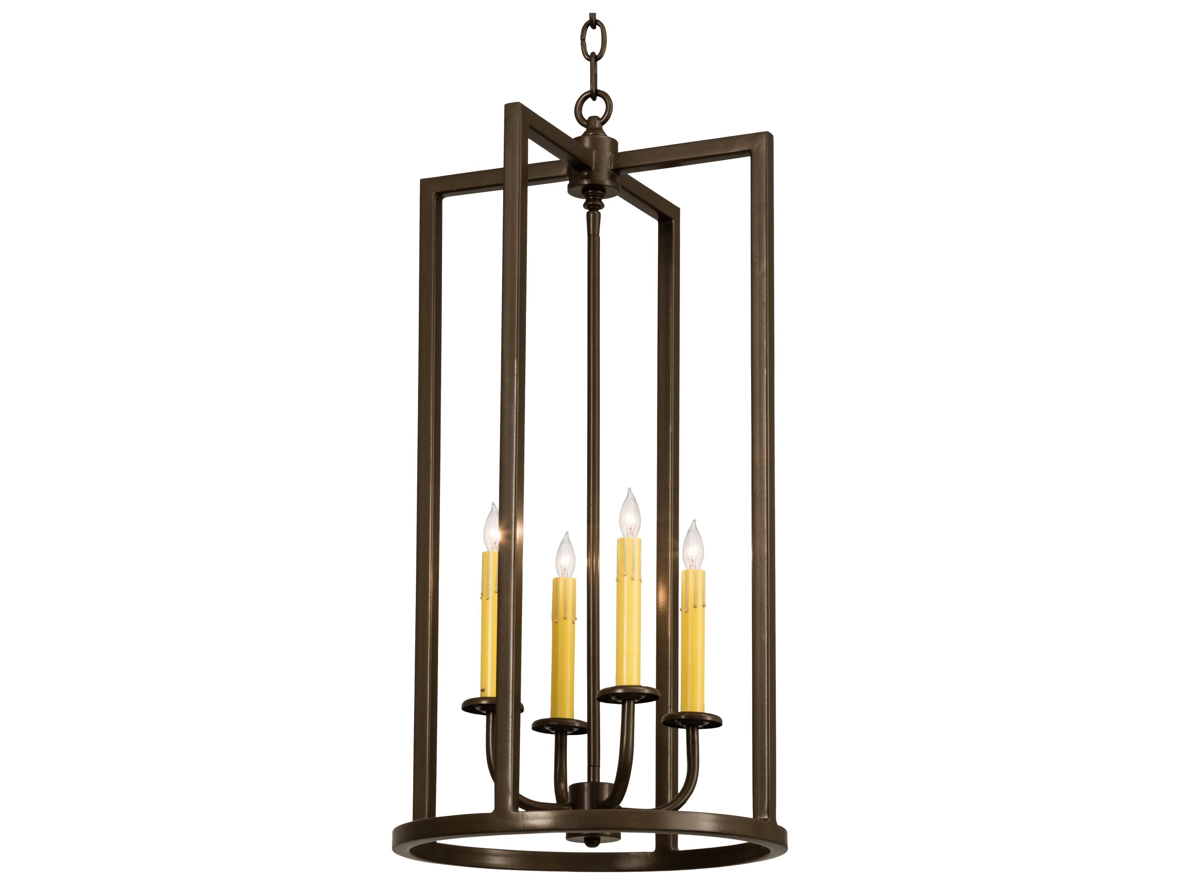Meyda Porte Tournante 4-Light Brown Chandelier