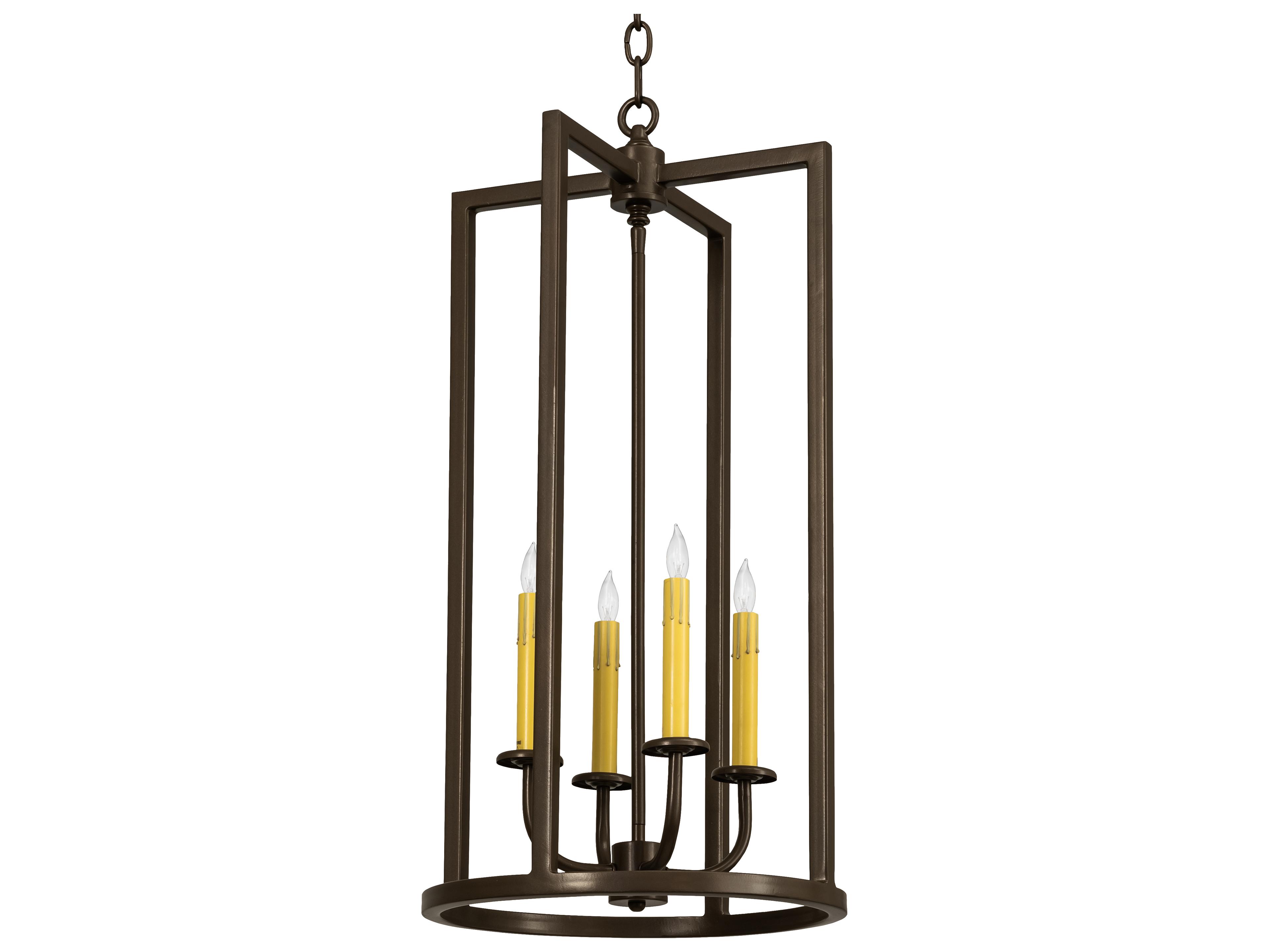Meyda Porte Tournante 4-Light Brown Chandelier