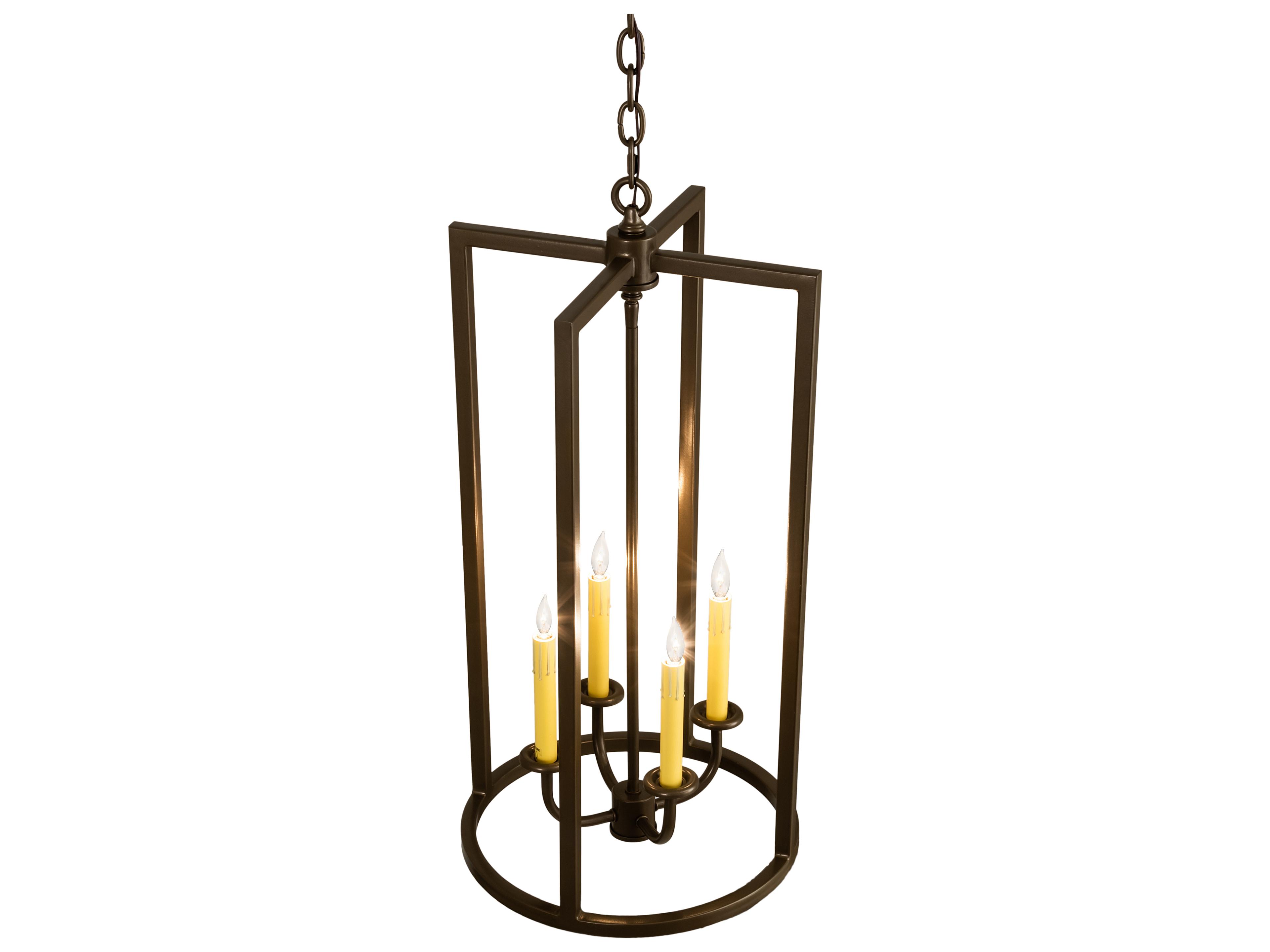 Meyda Porte Tournante 4-Light Brown Chandelier