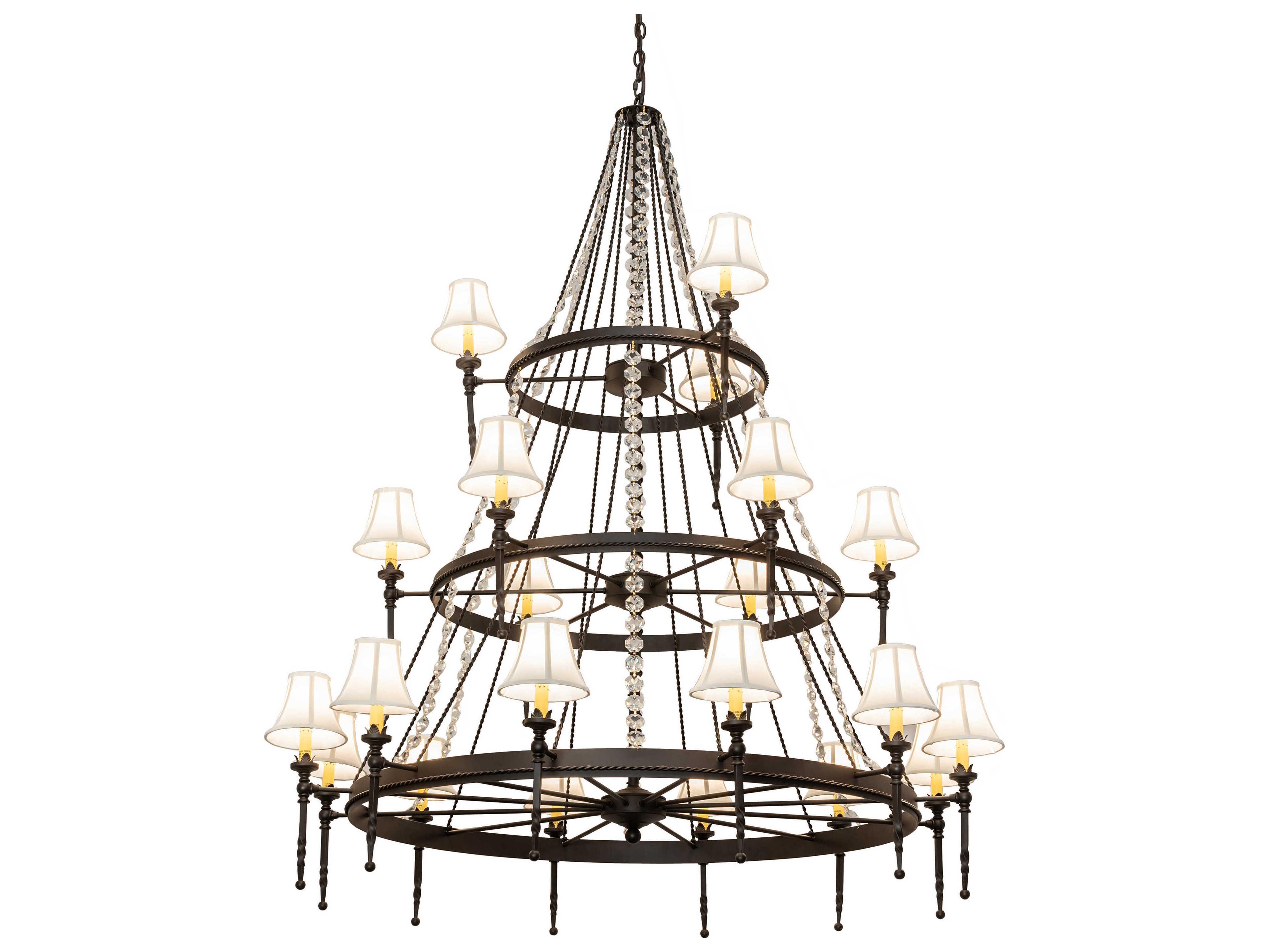 Meyda Amaury 21-Light Oil Rubbed Bronze Empire Tiered Chandelier