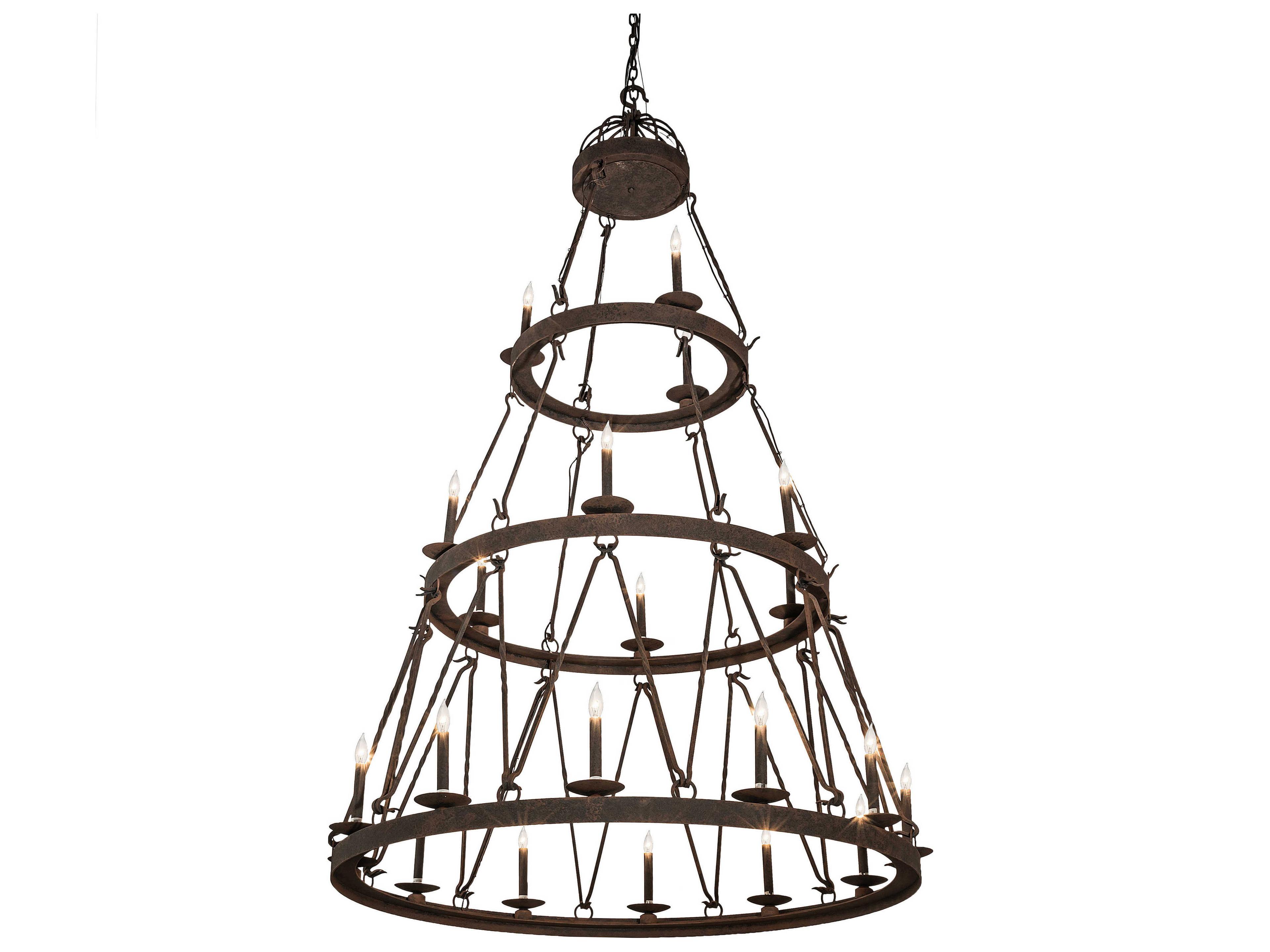 Meyda Lakeshore 21-Light Black Tiered Chandelier