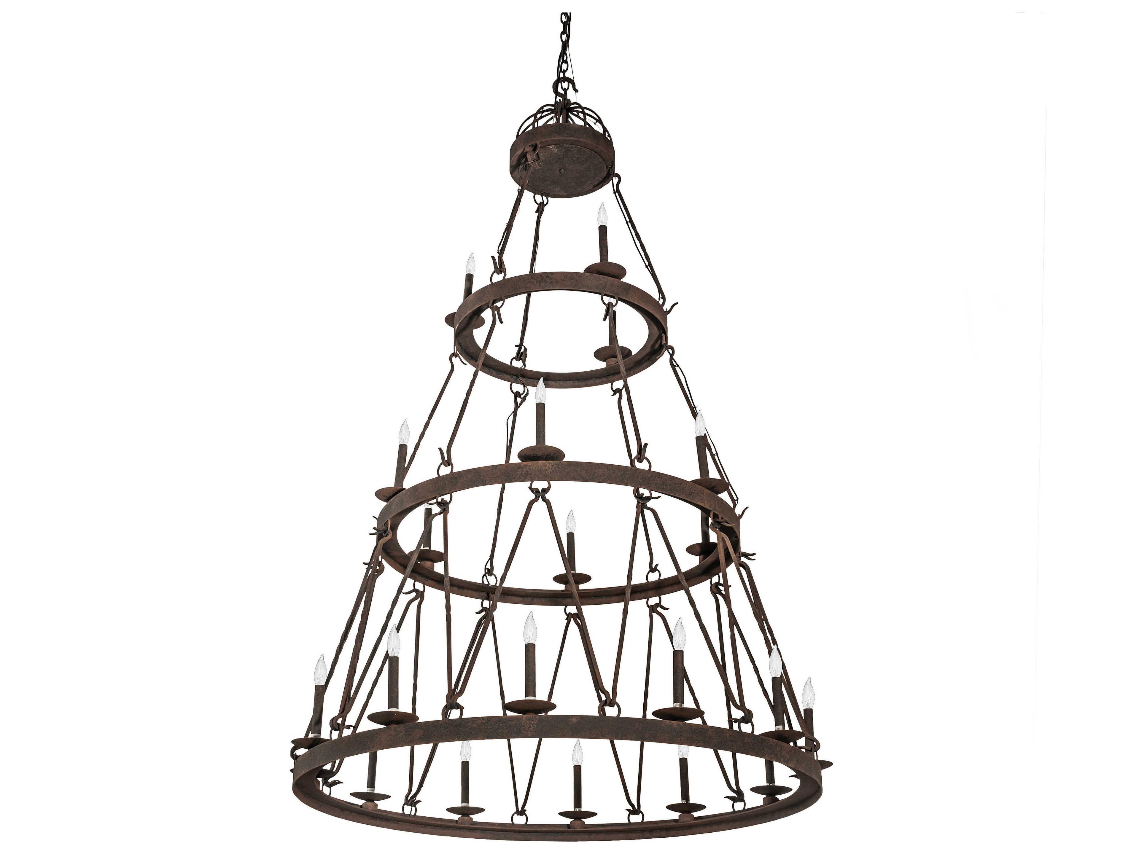 Meyda Lakeshore 21-Light Black Tiered Chandelier