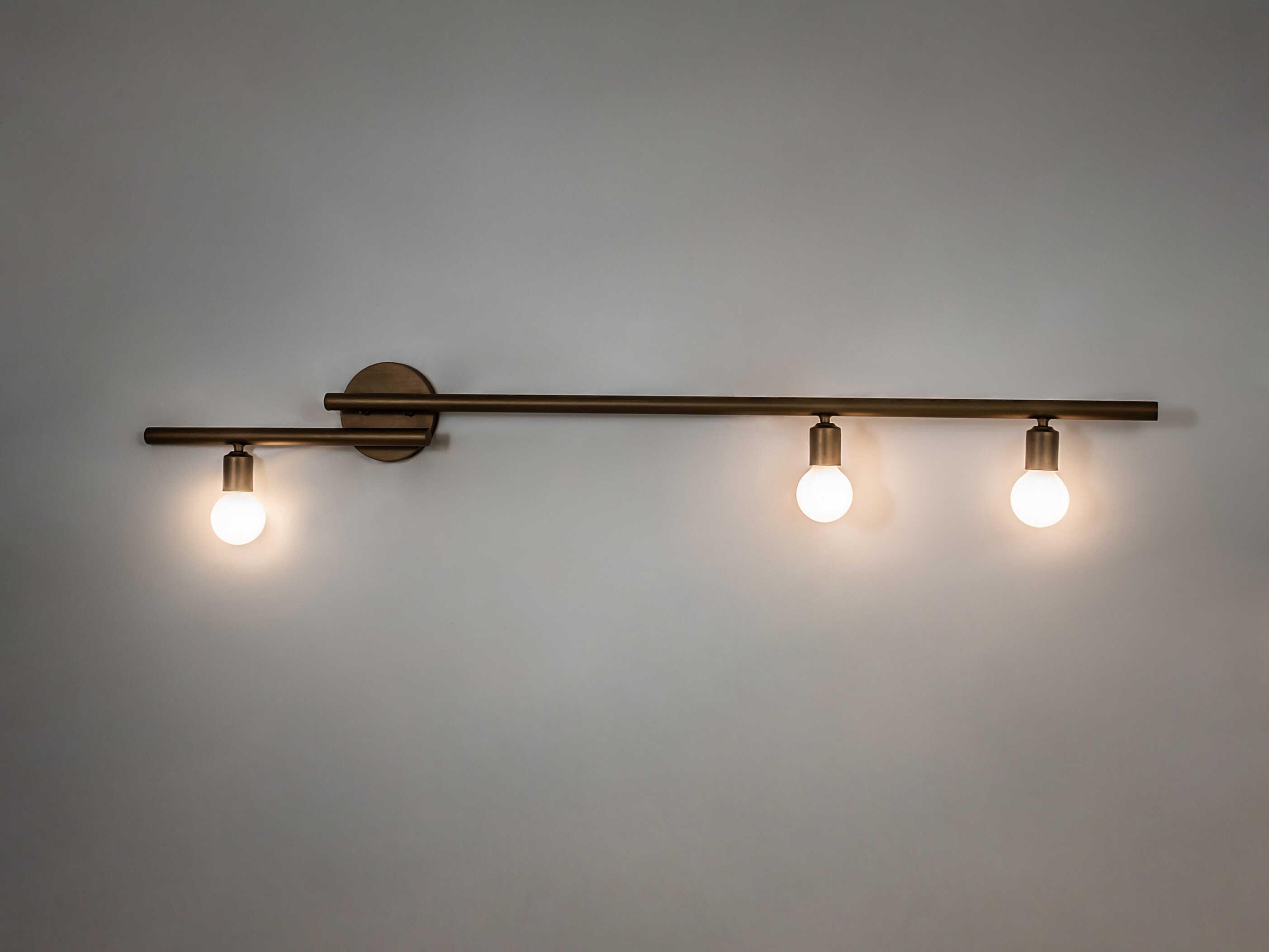 Meyda Alva 3-Light Brass Tint Wall Sconce