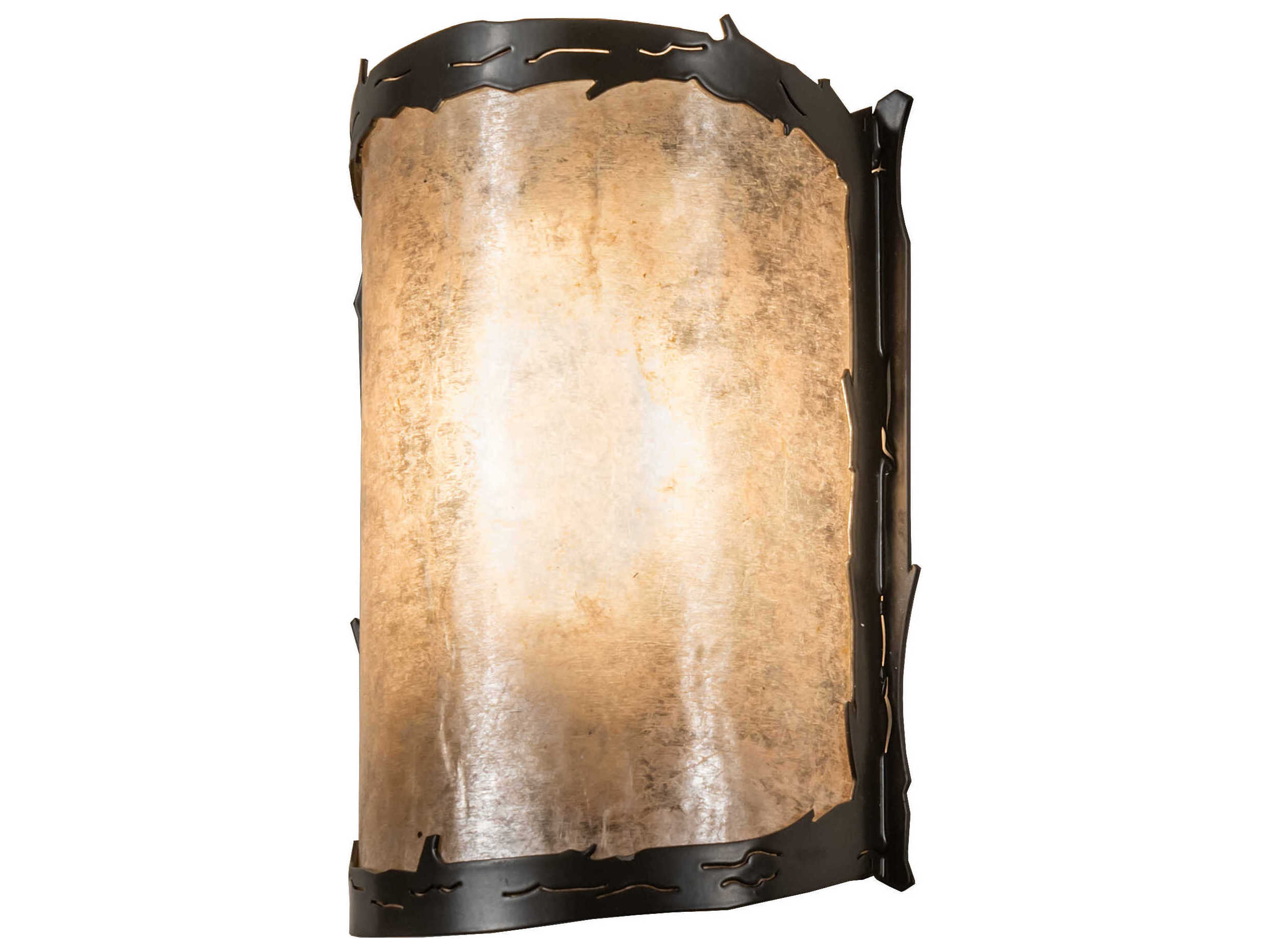 Meyda Leaf 1-Light Timeless Bronze Glass Wall Sconce