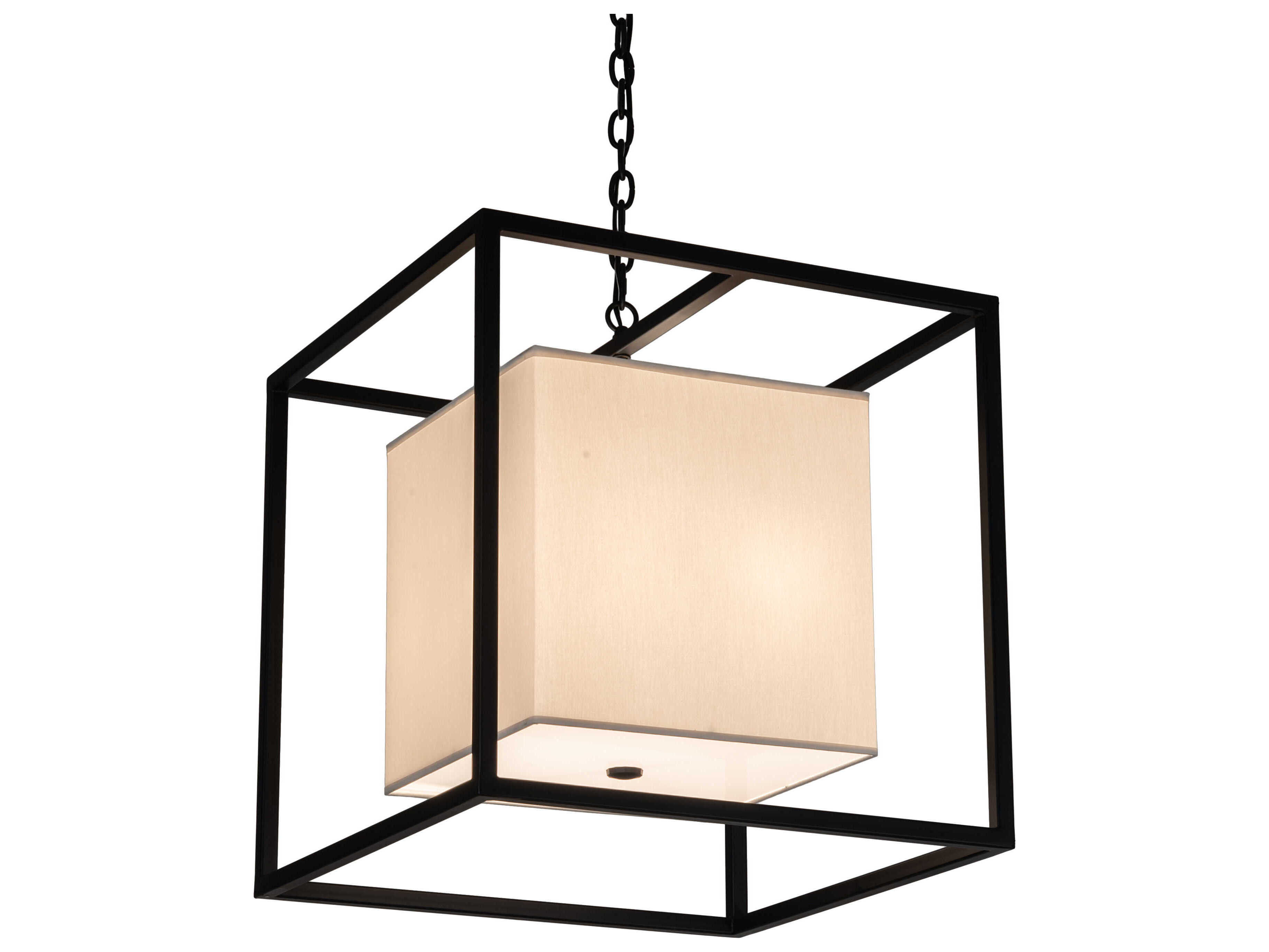 Meyda Kitzi Box 4-Light Black Pendant