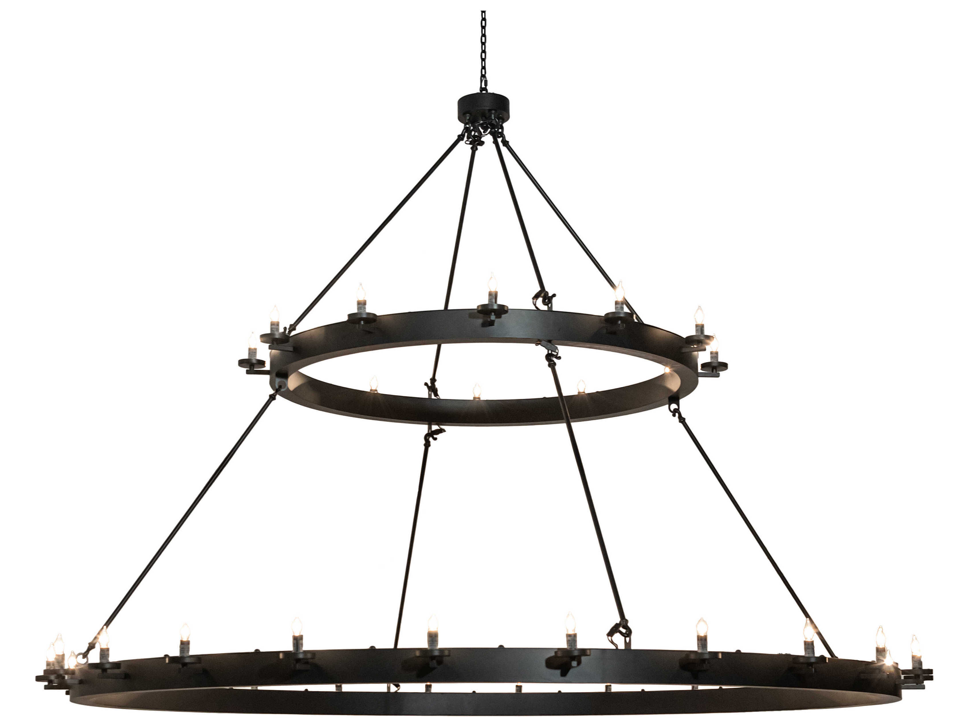 Meyda Loxley 36-Light Black Tiered Pendant