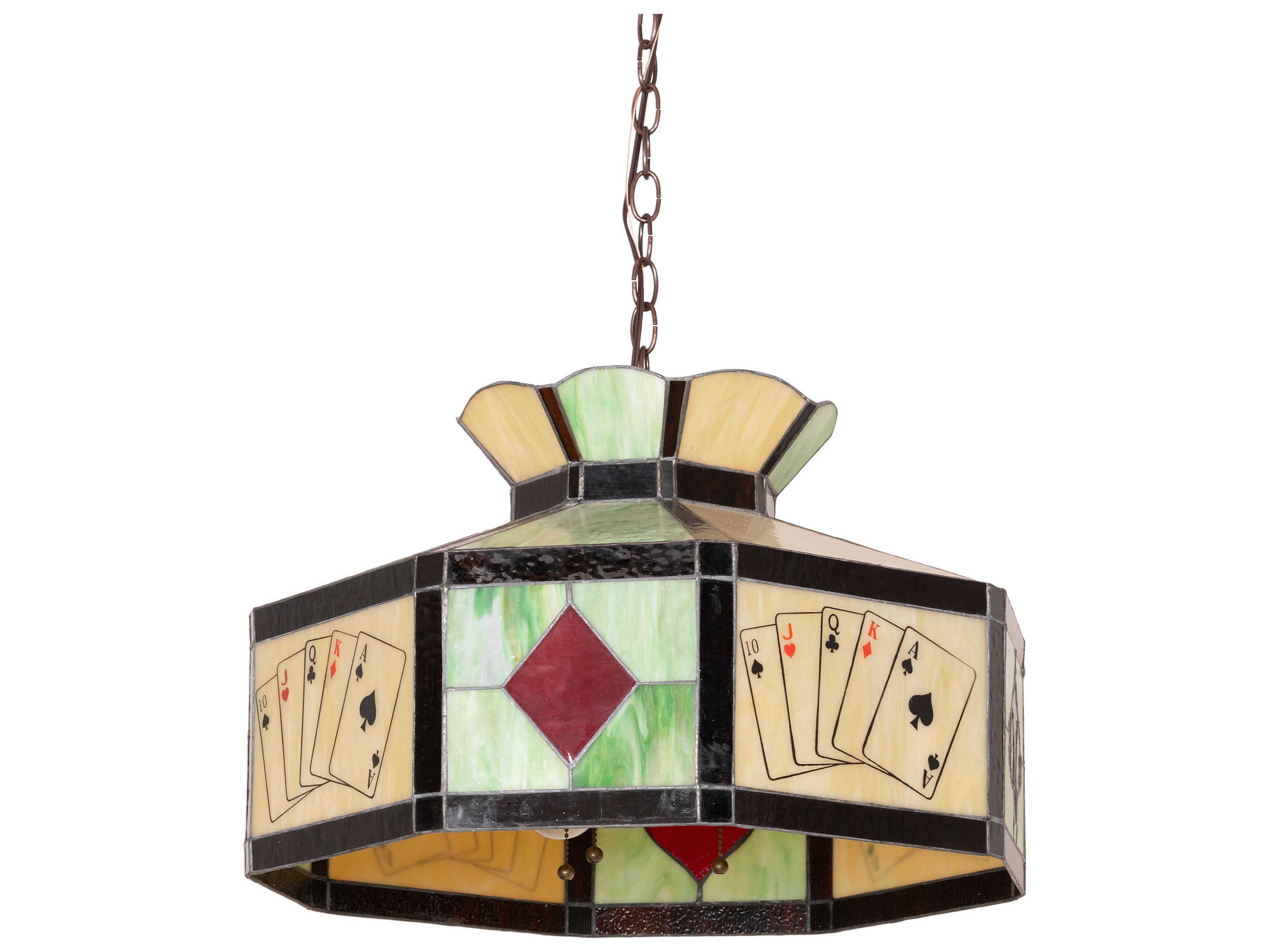 Meyda Poker Face 3-Light Off White Traditional Pendant