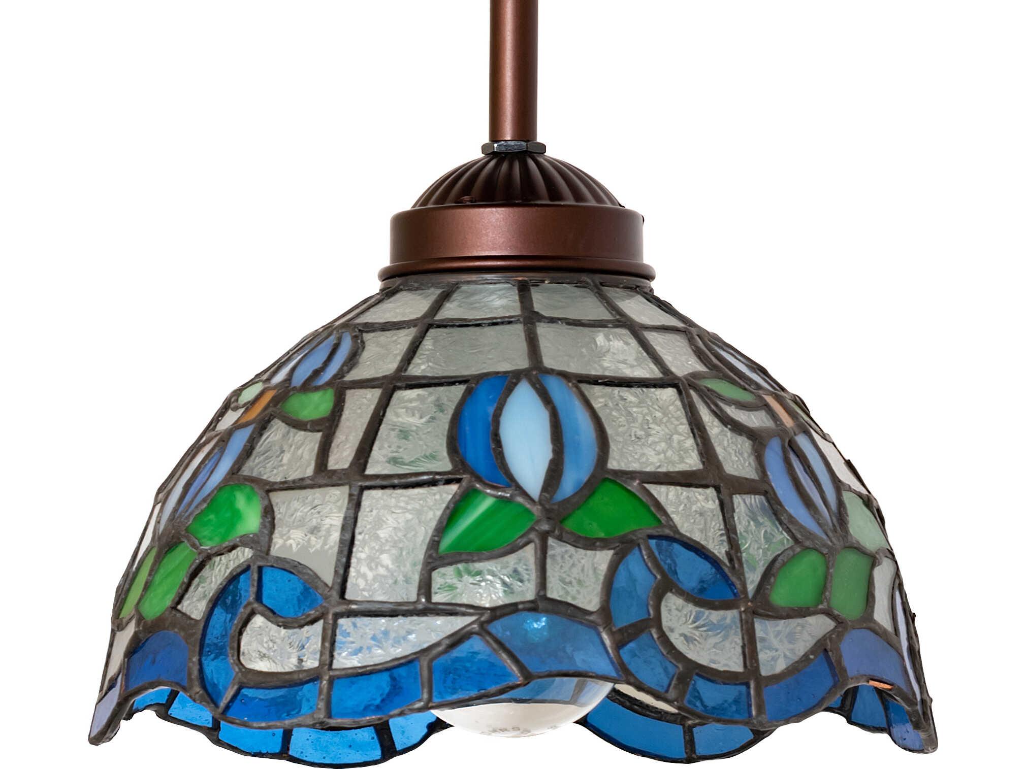 Meyda Roseborder 1-Light Bronze Traditional Mini Pendant