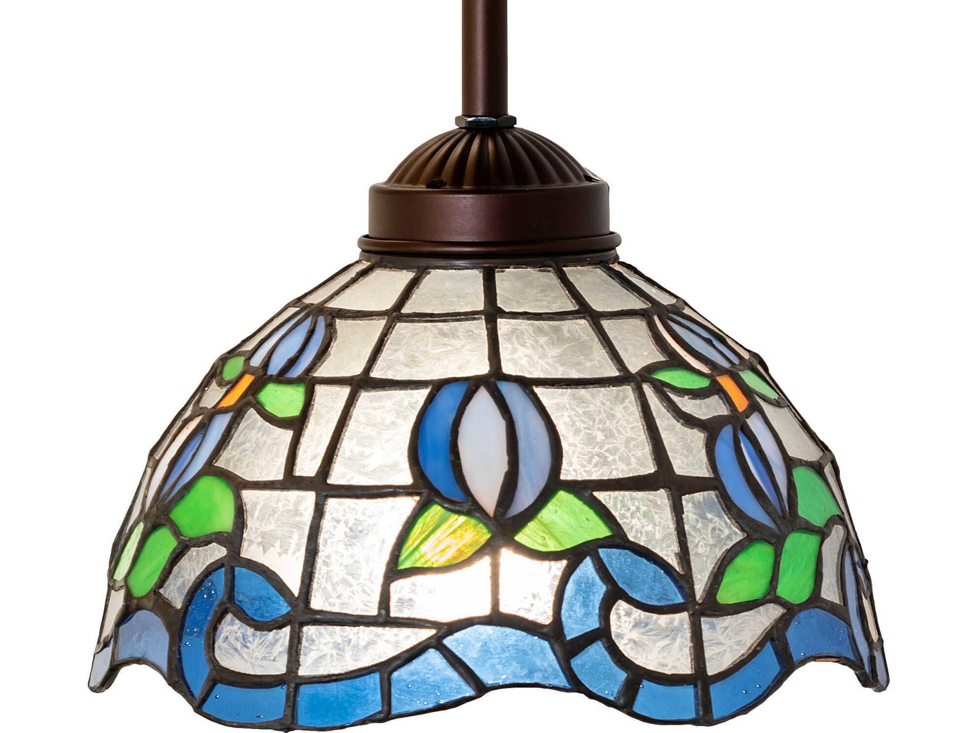 Meyda Roseborder 1-Light Bronze Traditional Mini Pendant