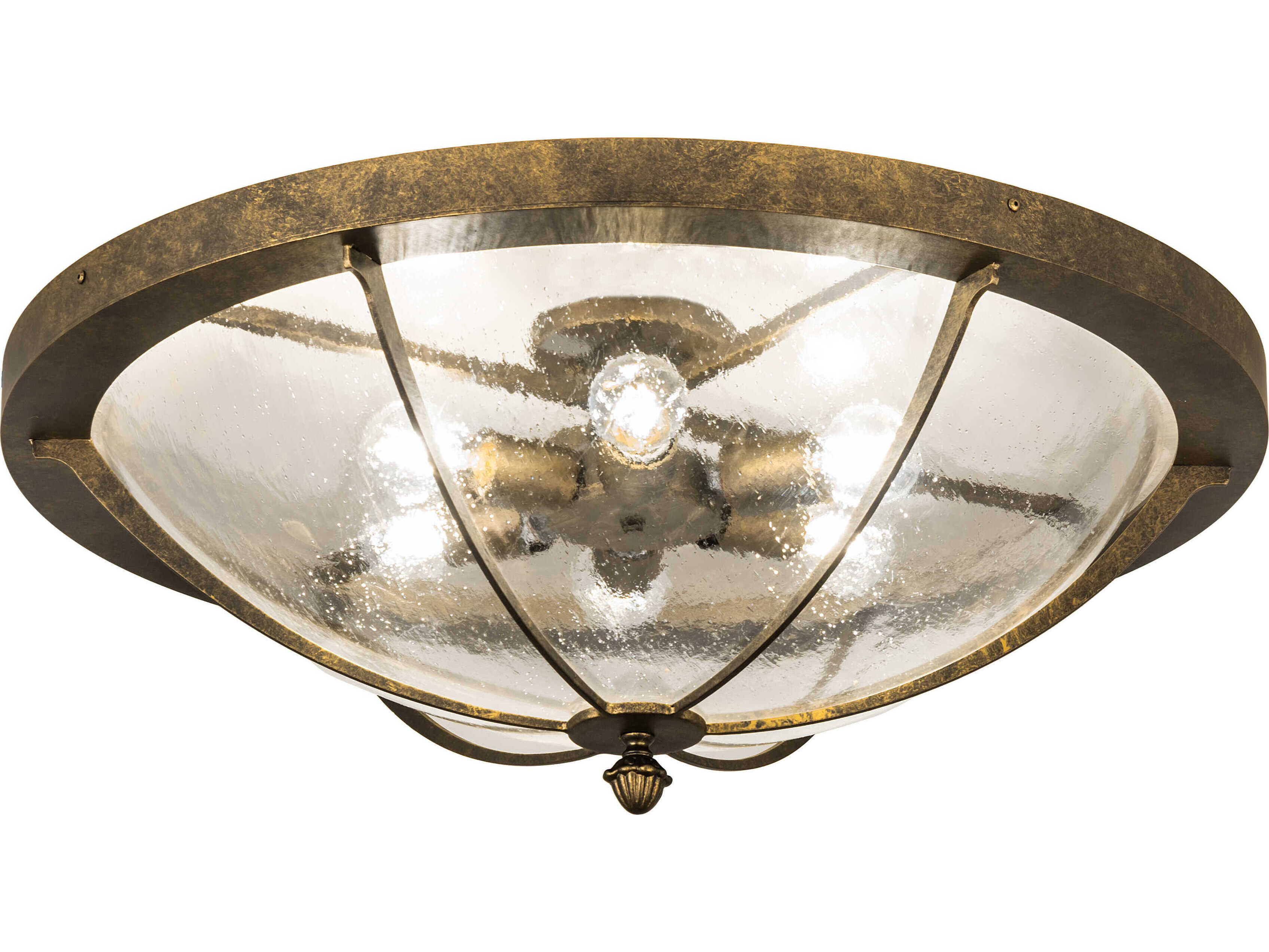 Meyda Dominga 6-Light Brown Glass LED Bowl Flush Mount