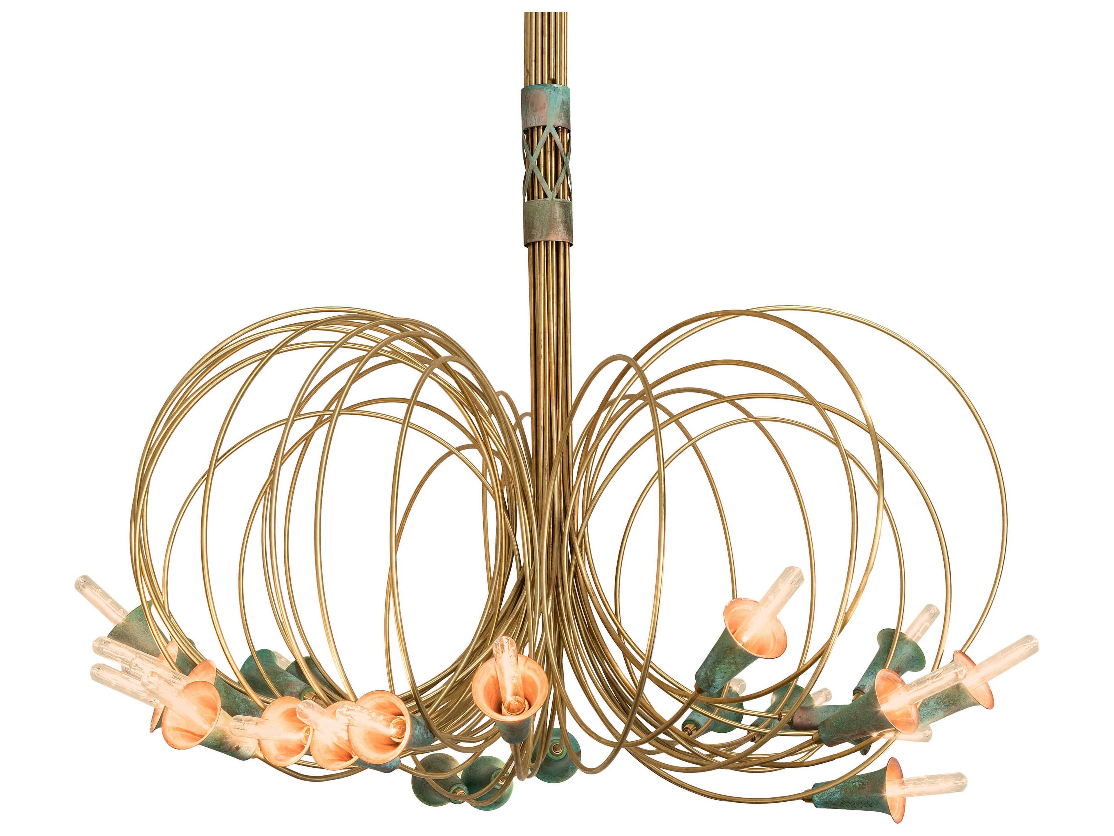 Meyda 24-Light Brass Chandelier