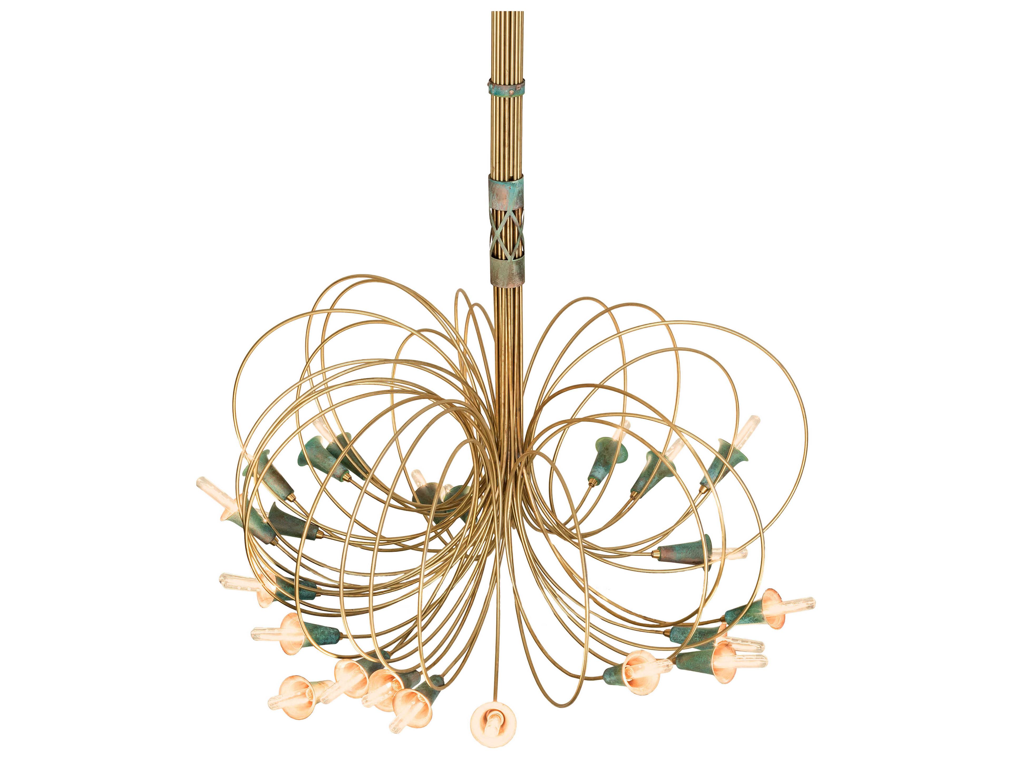 Meyda 24-Light Brass Chandelier