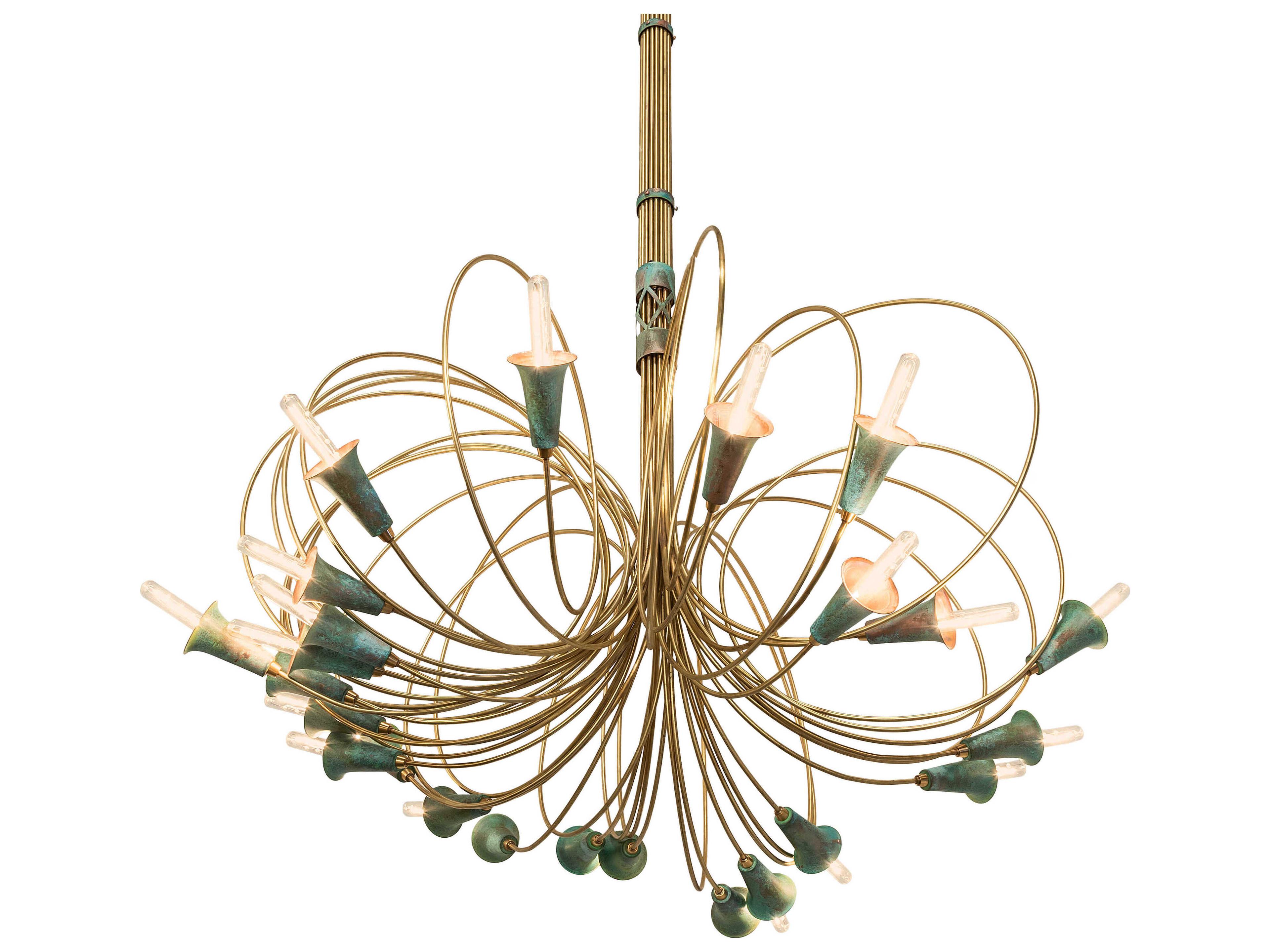 Meyda 24-Light Brass Chandelier