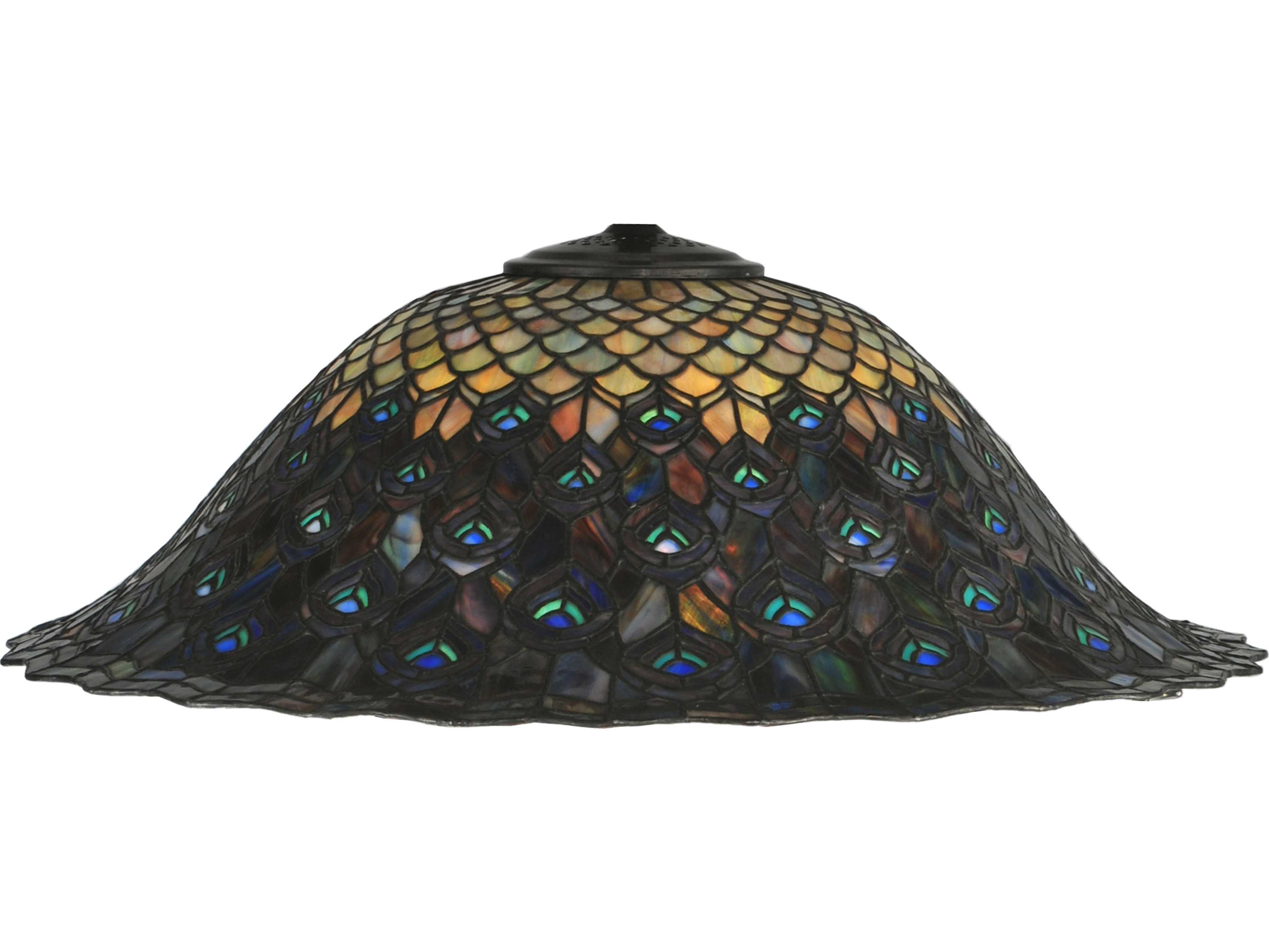 Meyda Lighting Tiffany Peacock Feather Green 24" Shade